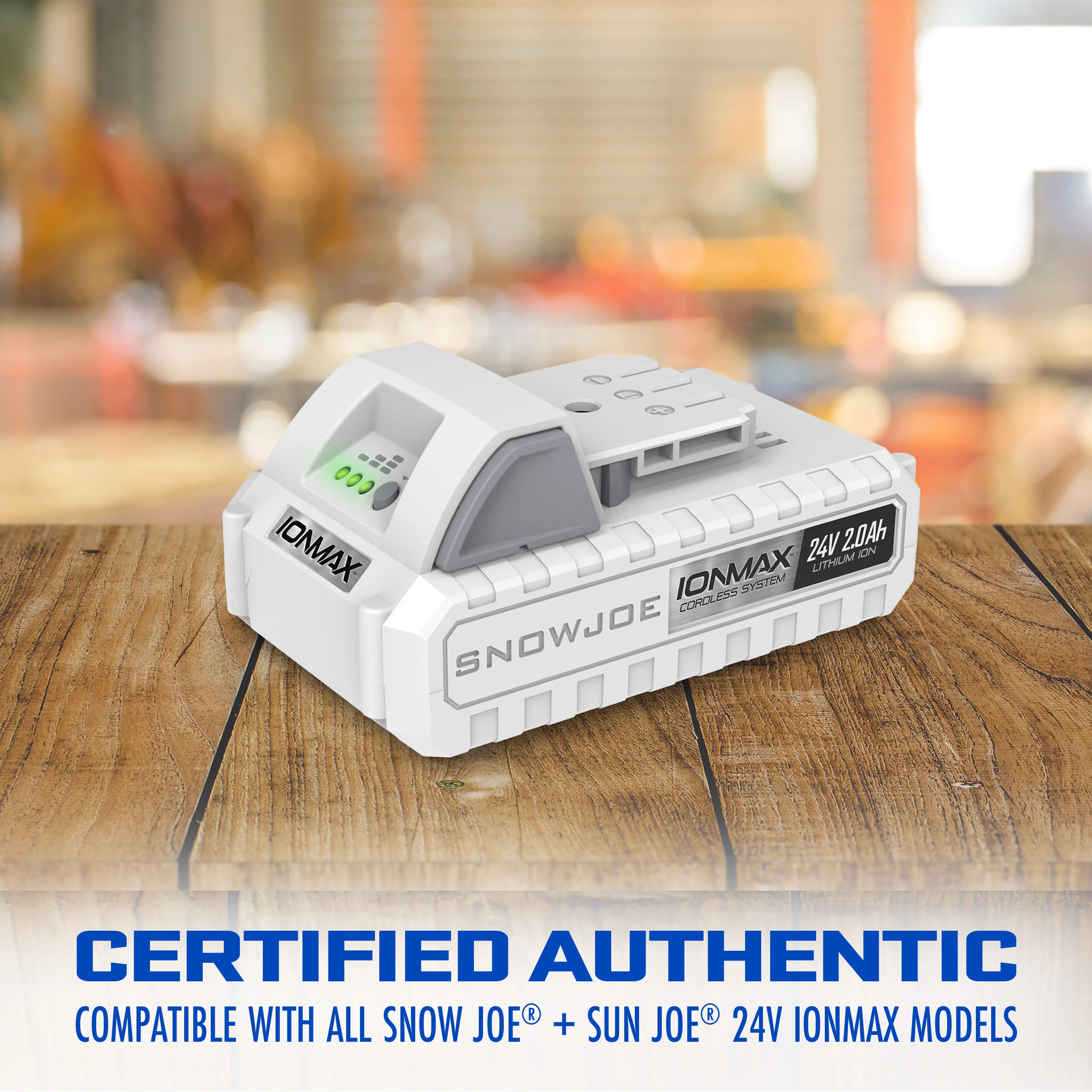 Snow Joe CERTIFIED AUTHENTIC IONMAX 24-Volt* 2.0-Ah Lithium-ION Battery | Universal JOE Brands (Sun Joe, Auto Joe, Snow Joe, Power Joe) IONMAX Devices | Battery Management System | 3-Stage LED Display - Image 3