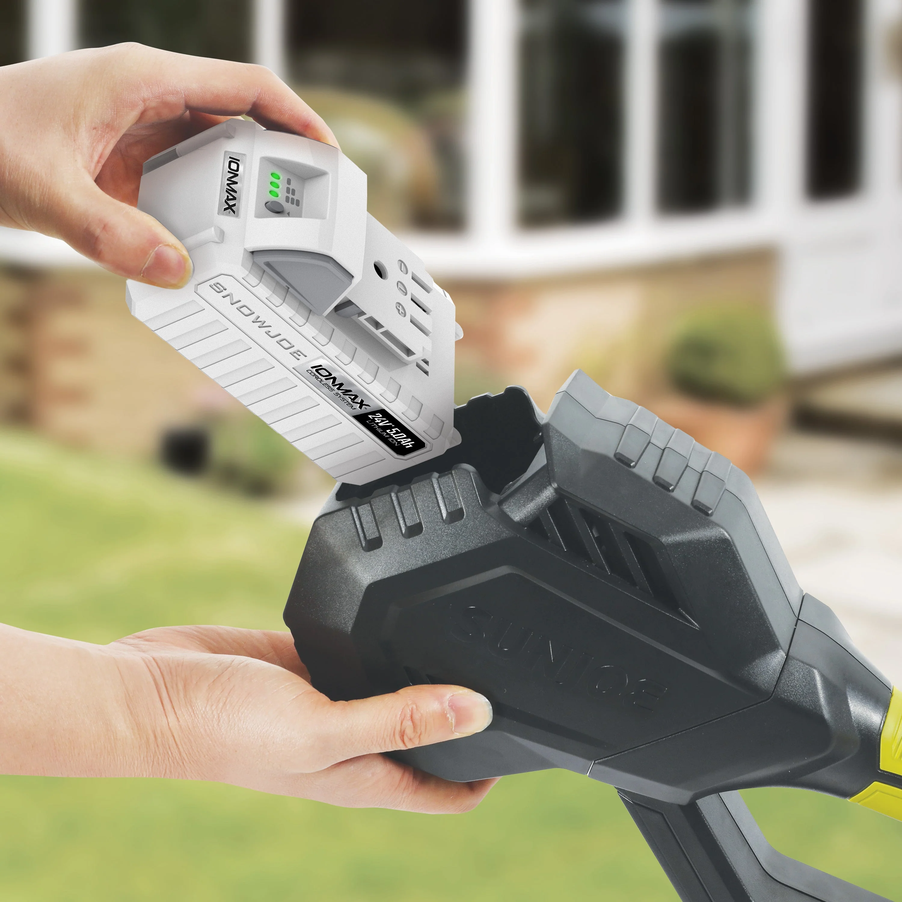 Snow Joe CERTIFIED AUTHENTIC IONMAX 24-Volt* 5.0-Ah Lithium-ION Battery | Universal JOE Brands (Sun Joe, Auto Joe, Snow Joe, Power Joe) IONMAX Devices | Battery Management System | 3-Stage LED Display - Image 8