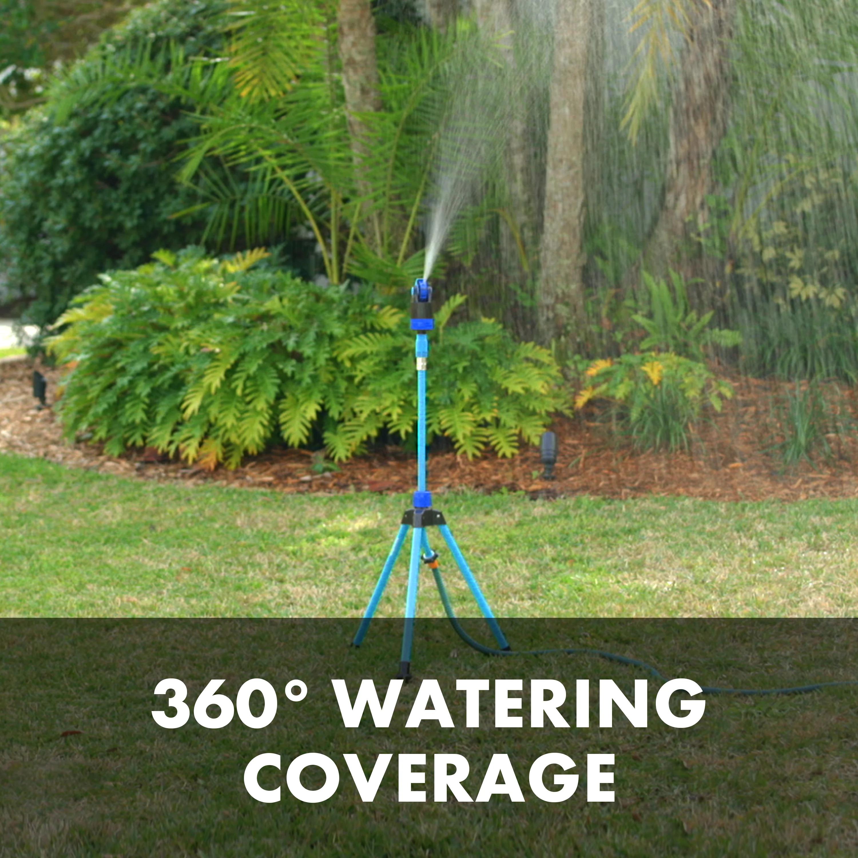 Aqua Joe AJ-6PSTB Indestructible Turbo Drive 360° Telescoping Tripod Lawn & Garden Sprinkler | 6 Spray Patterns | 4,500 Sq. Ft. Max Coverage - Image 10