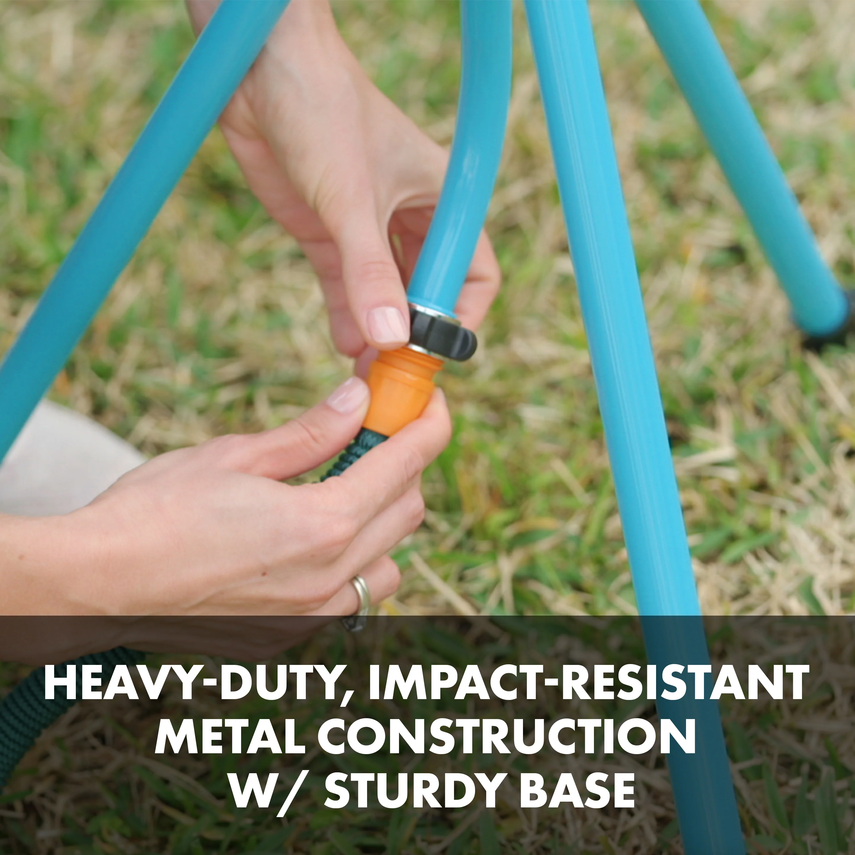 Aqua Joe AJ-6PSTB Indestructible Turbo Drive 360° Telescoping Tripod Lawn & Garden Sprinkler | 6 Spray Patterns | 4,500 Sq. Ft. Max Coverage - Image 6