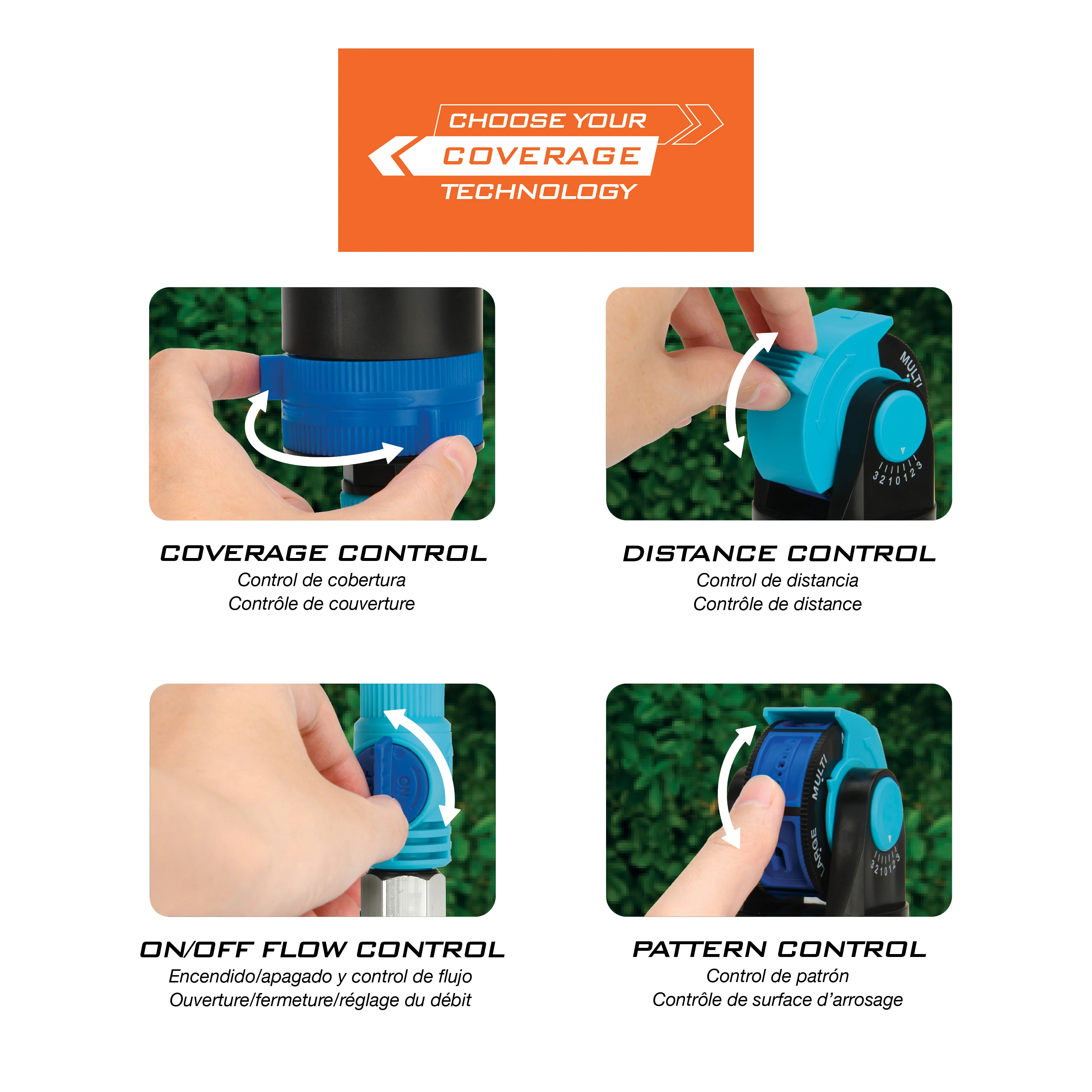 Aqua Joe AJ-6PSTB-MAX HD 360° Telescoping Sprinkler & Mister W/ Metal Tripod Base | 6 Patterns | 4,100 Sq. Ft. Coverage - Image 10