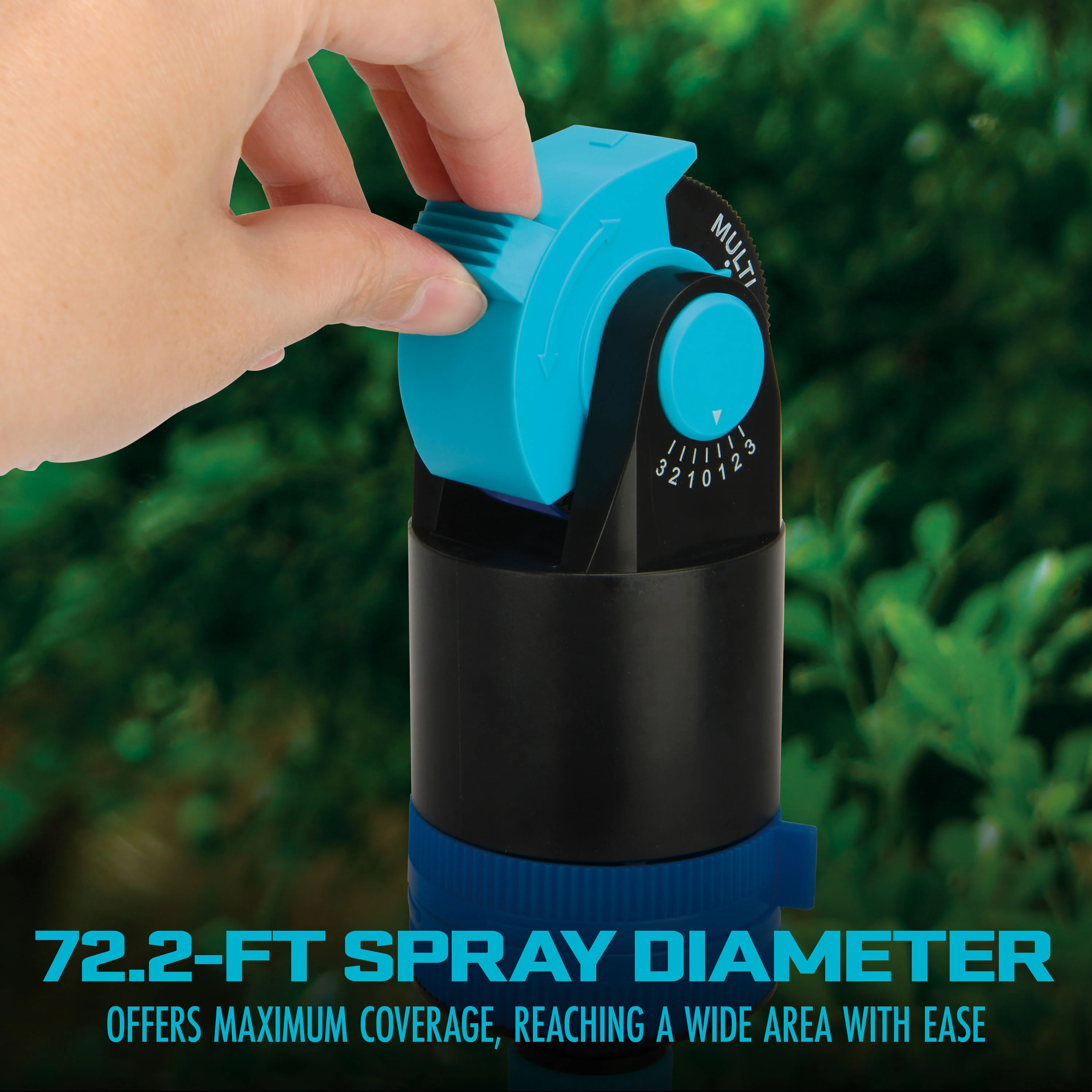 Aqua Joe AJ-6PSTB-MAX HD 360° Telescoping Sprinkler & Mister W/ Metal Tripod Base | 6 Patterns | 4,100 Sq. Ft. Coverage - Image 9