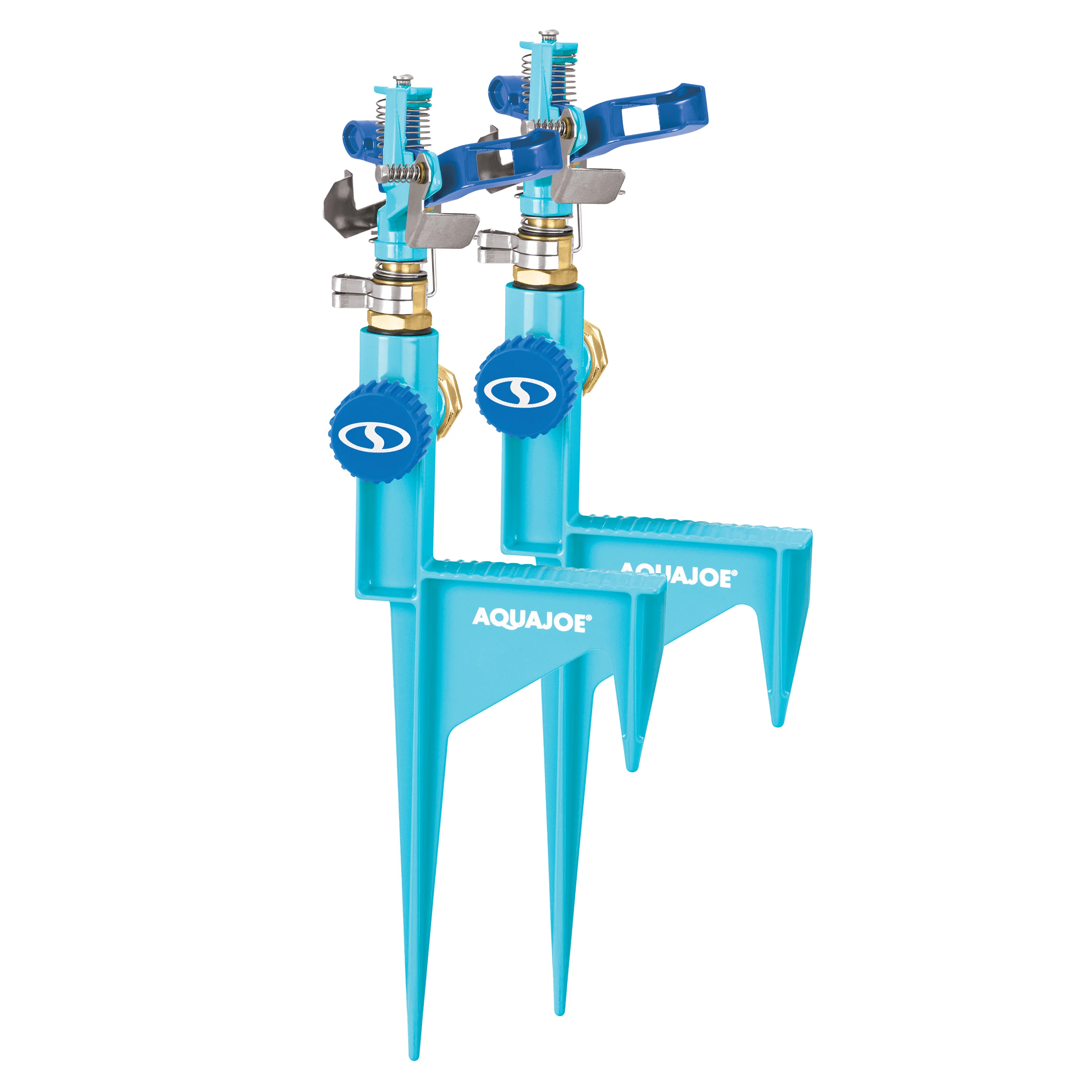 Aqua Joe AJ-ISH-2PK Indestructible Zinc Impulse 360° Sprinkler W/ Step Spike | Customizable Coverage | 1,400 Sq. Ft. Max Coverage | 2 Pack - Image 4