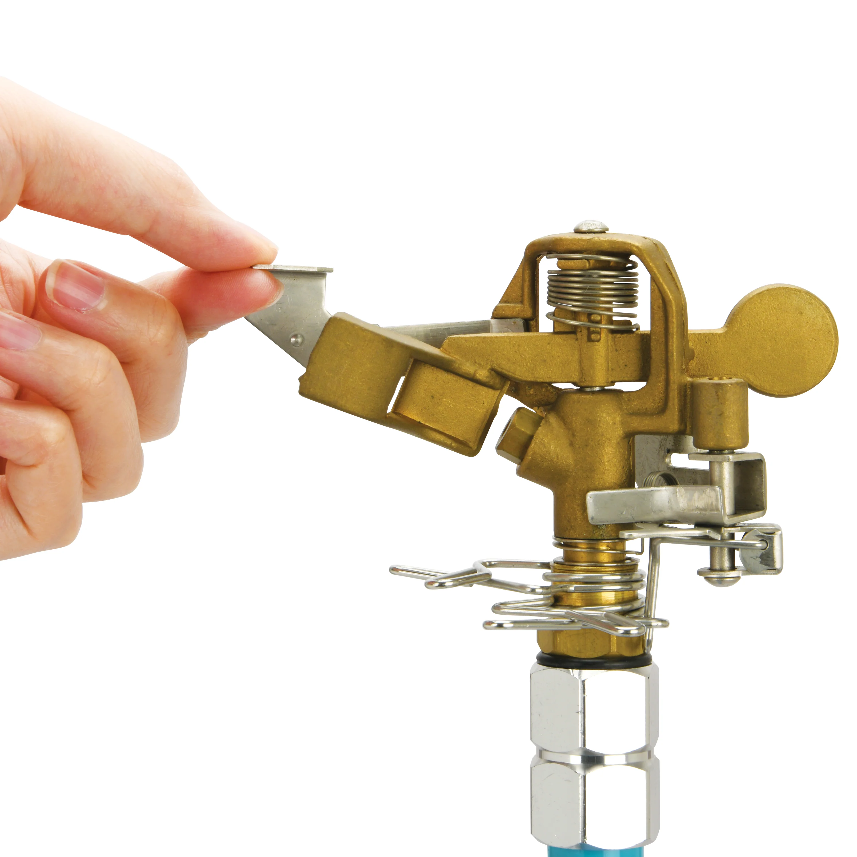 Aqua Joe AJ-IST39BM Indestructible Brass Impulse 360 Degree Sprinkler | Telescoping | 1390 sq ft Max Coverage - Image 6