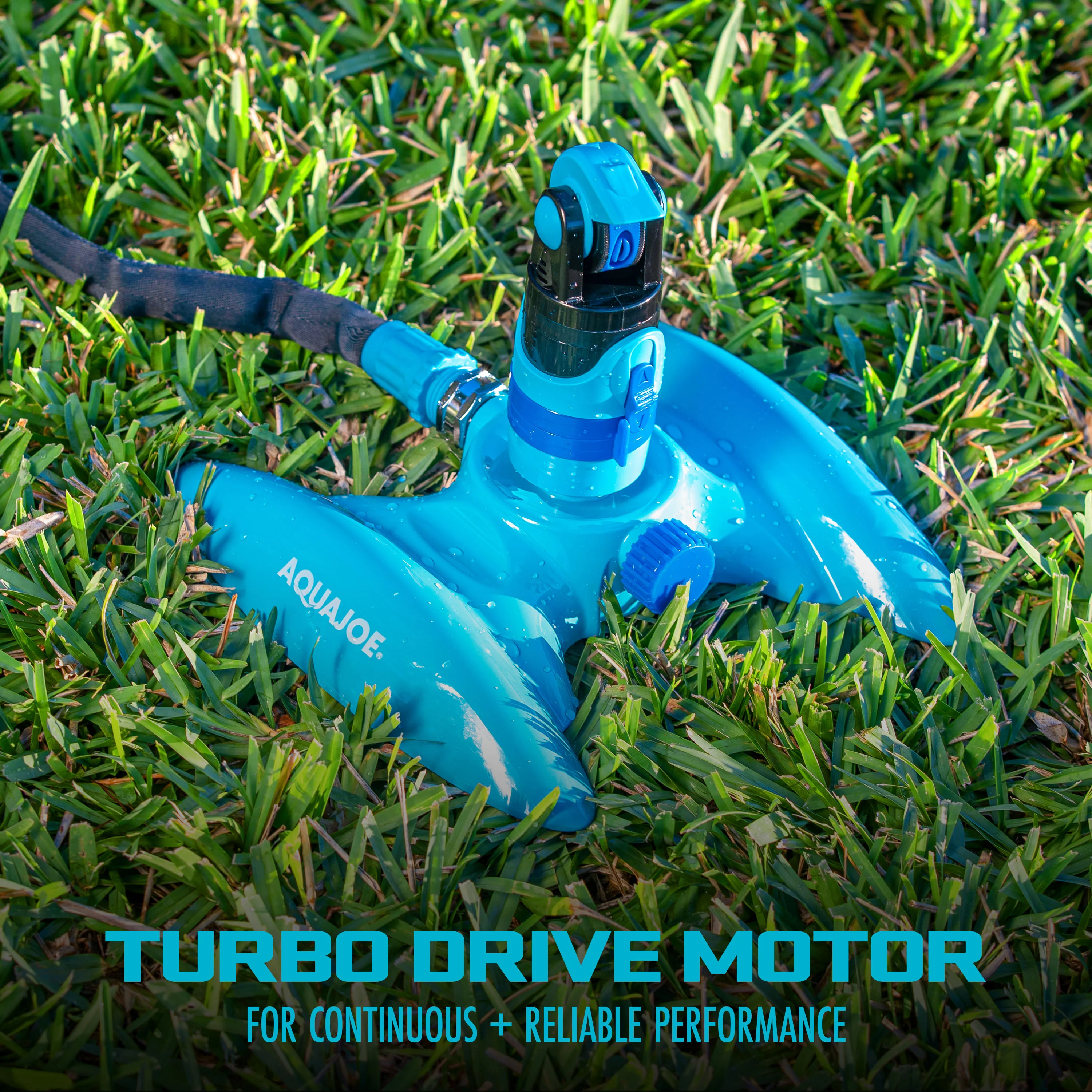 Aqua Joe Turbo Drive 360º Sprinkler | 4 Spray Patterns | Customizable Coverage | 3,740 Sq. Ft. Max Coverage - Image 5