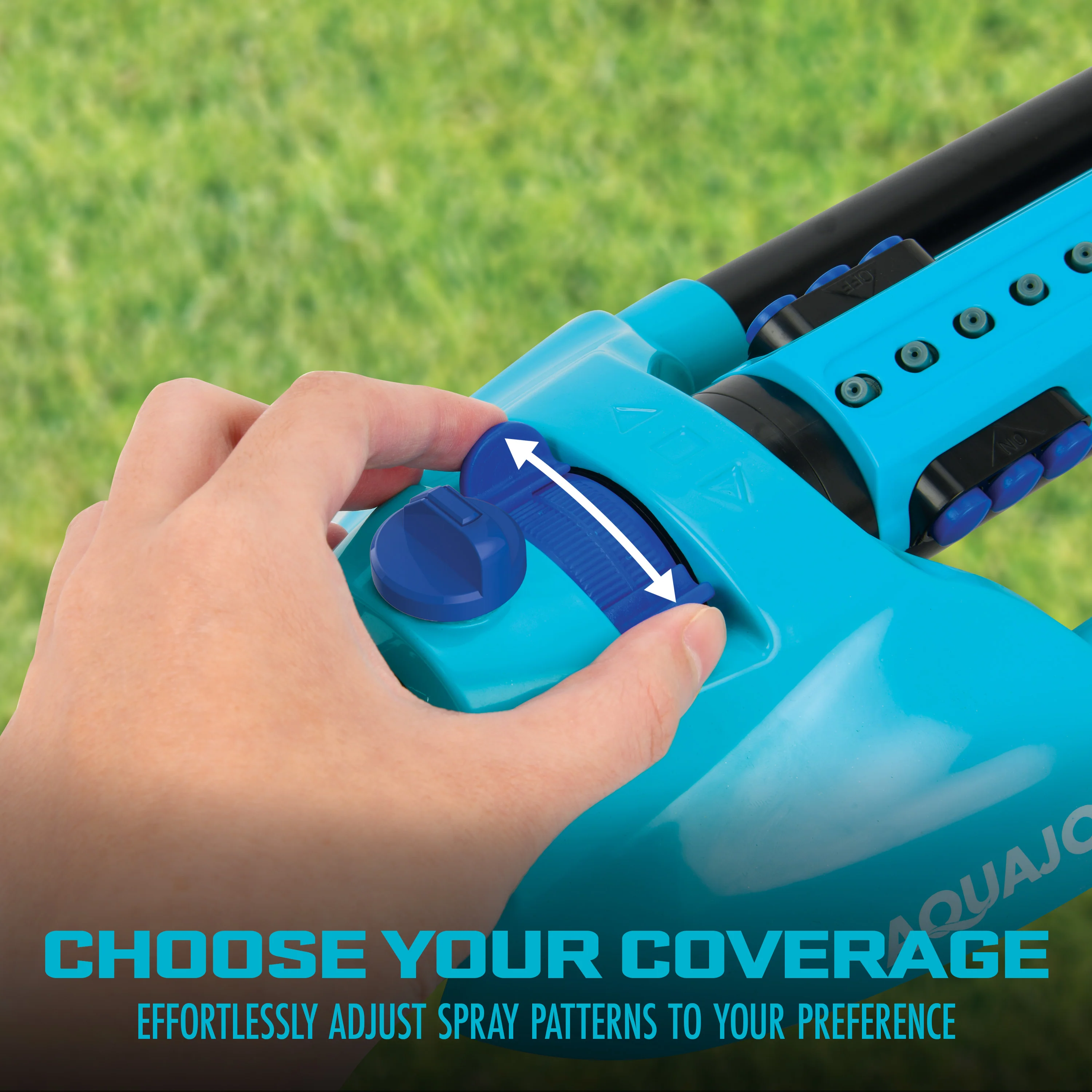 Aqua Joe AJ-OMS20-BRS Indestructible Metal Base Oscillating Sprinkler | Customizable Coverage | 4973 sq ft Max Coverage - Image 4