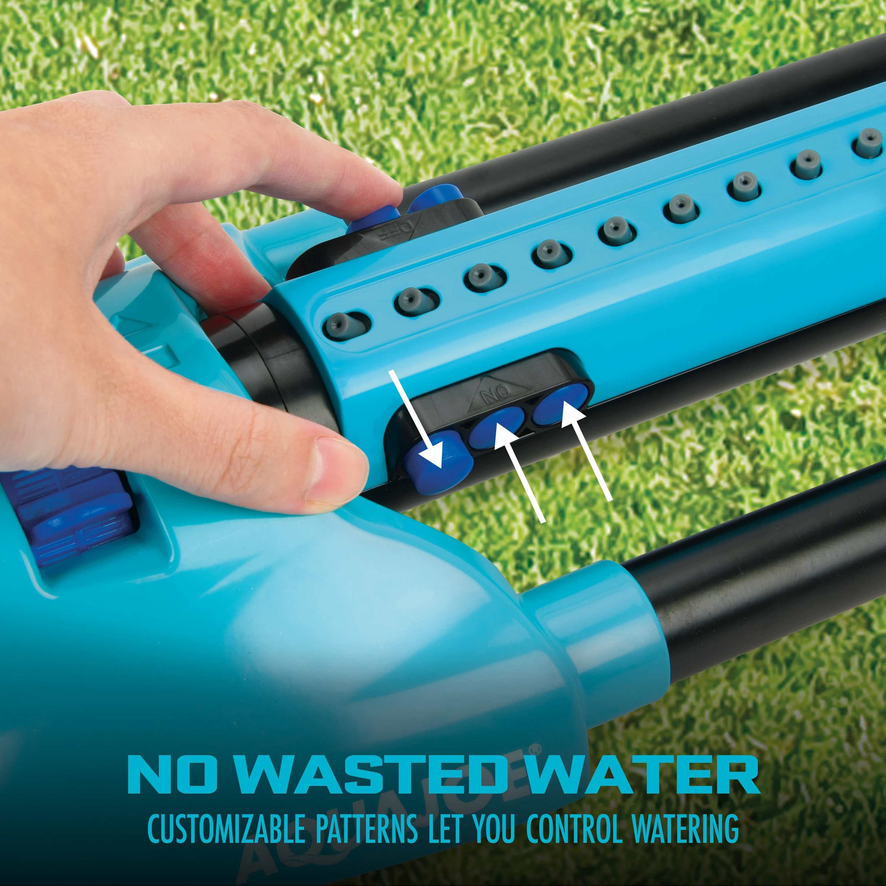 Aqua Joe AJ-OMS20-BRS Indestructible Metal Base Oscillating Sprinkler | Customizable Coverage | 4973 sq ft Max Coverage - Image 5