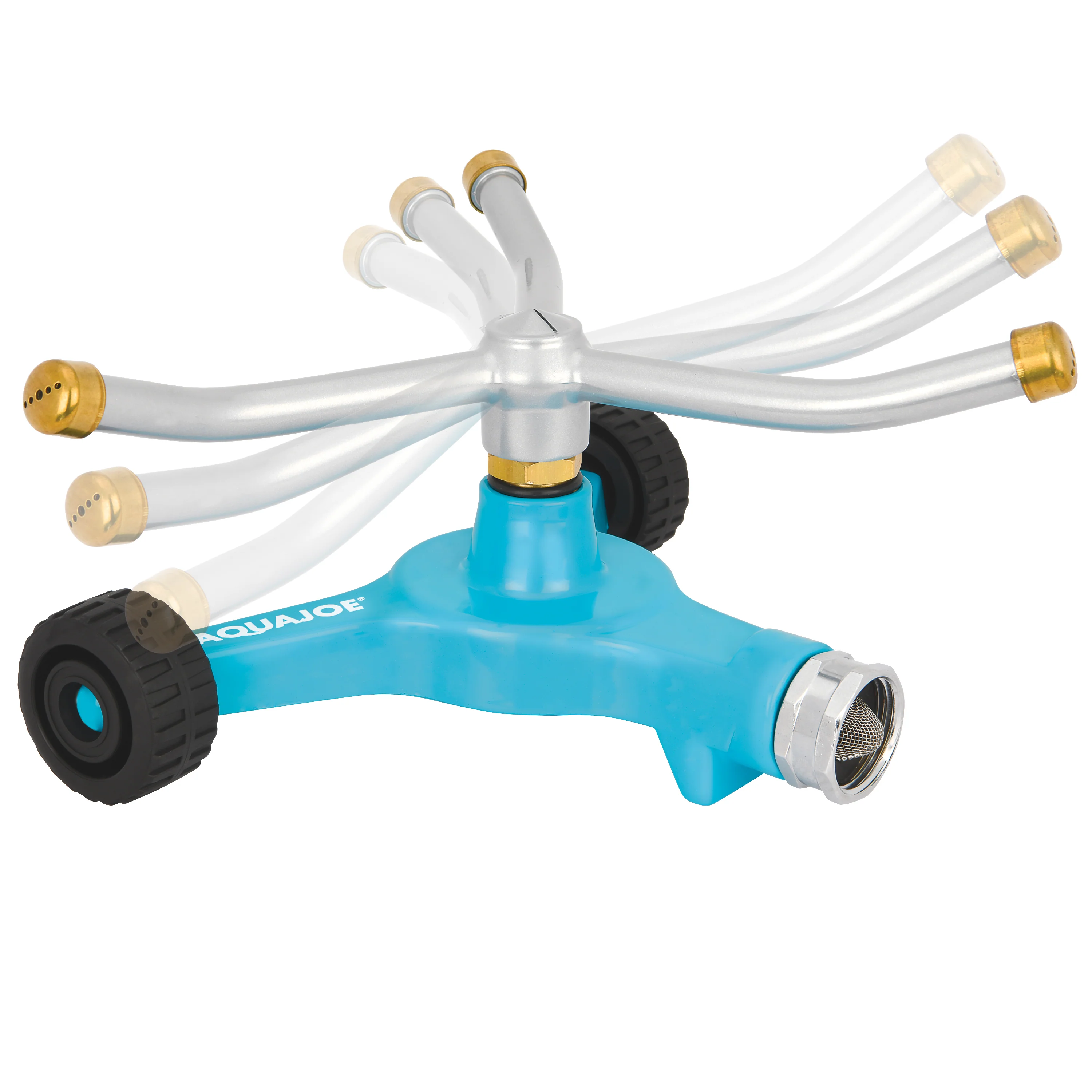 Aqua Joe AJ-TRSWB Indestructible 3-Arm Zinc Rotary 360° Sprinkler | Wheeled Base | 1,390 Sq. Ft. Max Coverage - Image 3