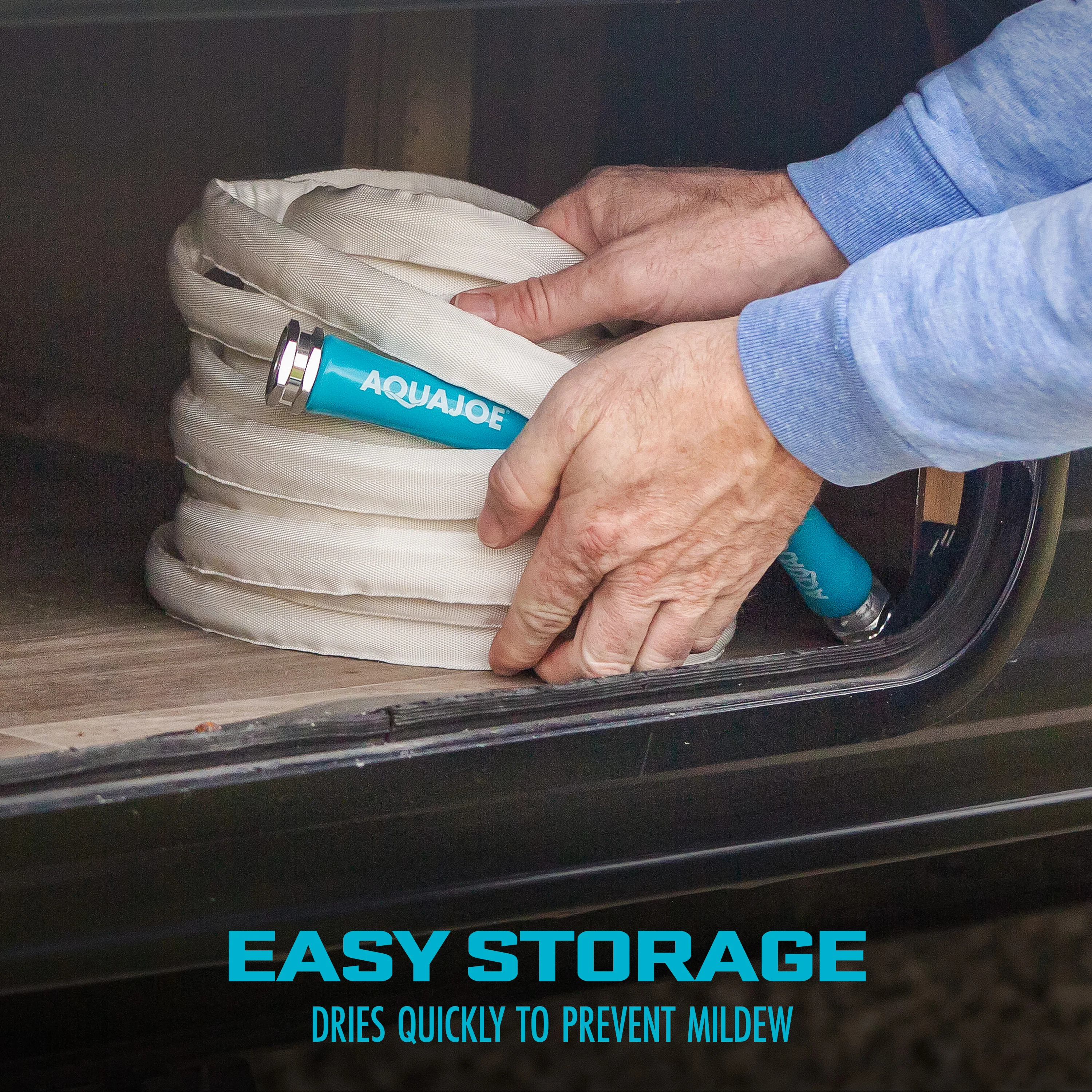 Aqua Joe Superlight Marine-Grade All-Purpose FiberJacket® RV Hose | 50-Foot | 5/8-Inch Diameter | Kink Resistant - Image 6