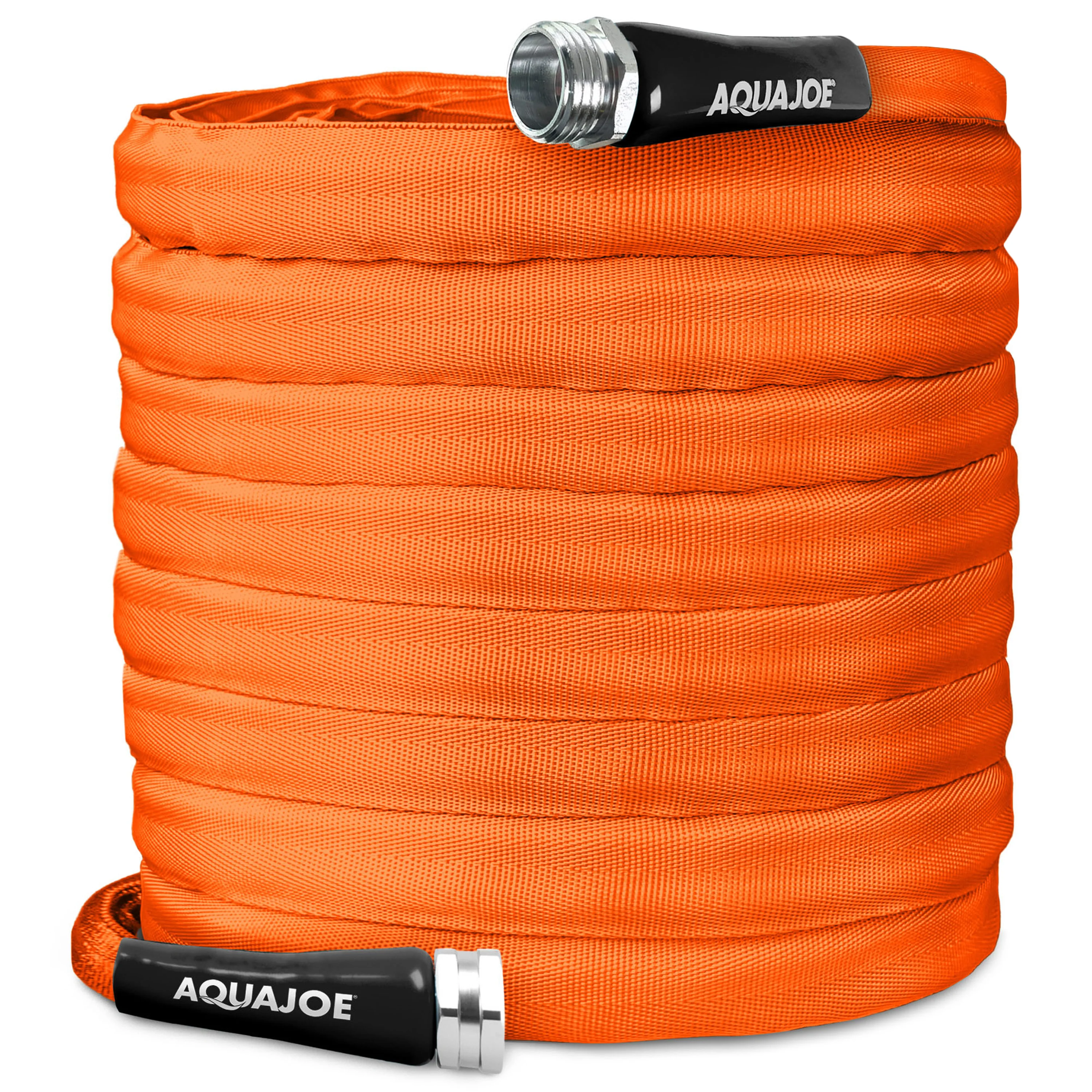 Aqua Joe Non-Expanding Kink-Resistant Contractor Grade FiberJacket Garden Hose | 75-Ft | 3/4-in | 650-PSI BURST (Orange) - Image 11