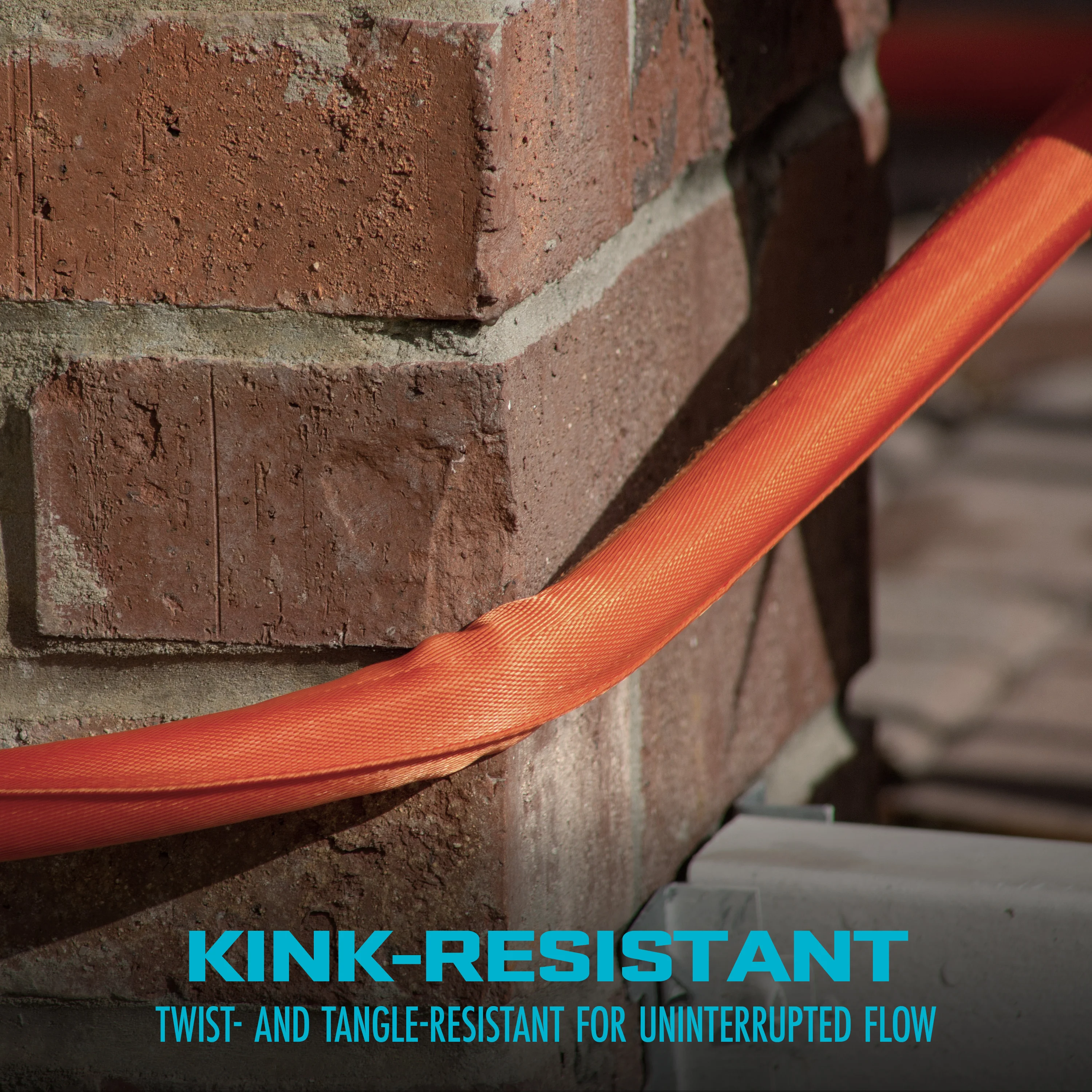 Aqua Joe Non-Expanding Kink-Resistant Contractor Grade FiberJacket Garden Hose | 75-Ft | 3/4-in | 650-PSI BURST (Orange) - Image 4