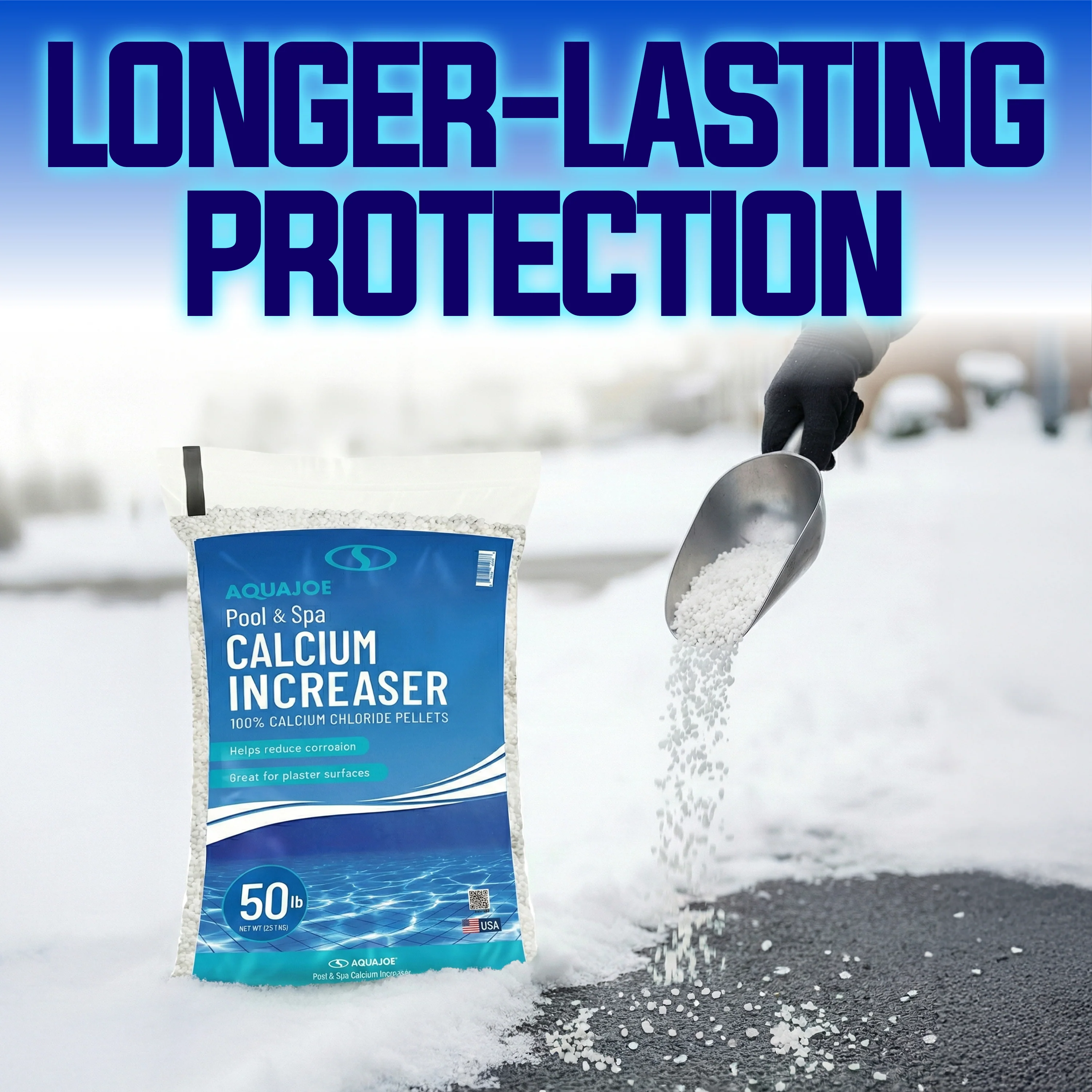 Aqua Joe Pool and Spa Calcium Hardness Increaser | Calcium Chloride Pellets | 50 Lb Bag | Above Ground and Inground Swimming Pools System Accessory for Care, Cleaning, and Maintenance (CAN BE USED FOR ICE MELT) - Image 7