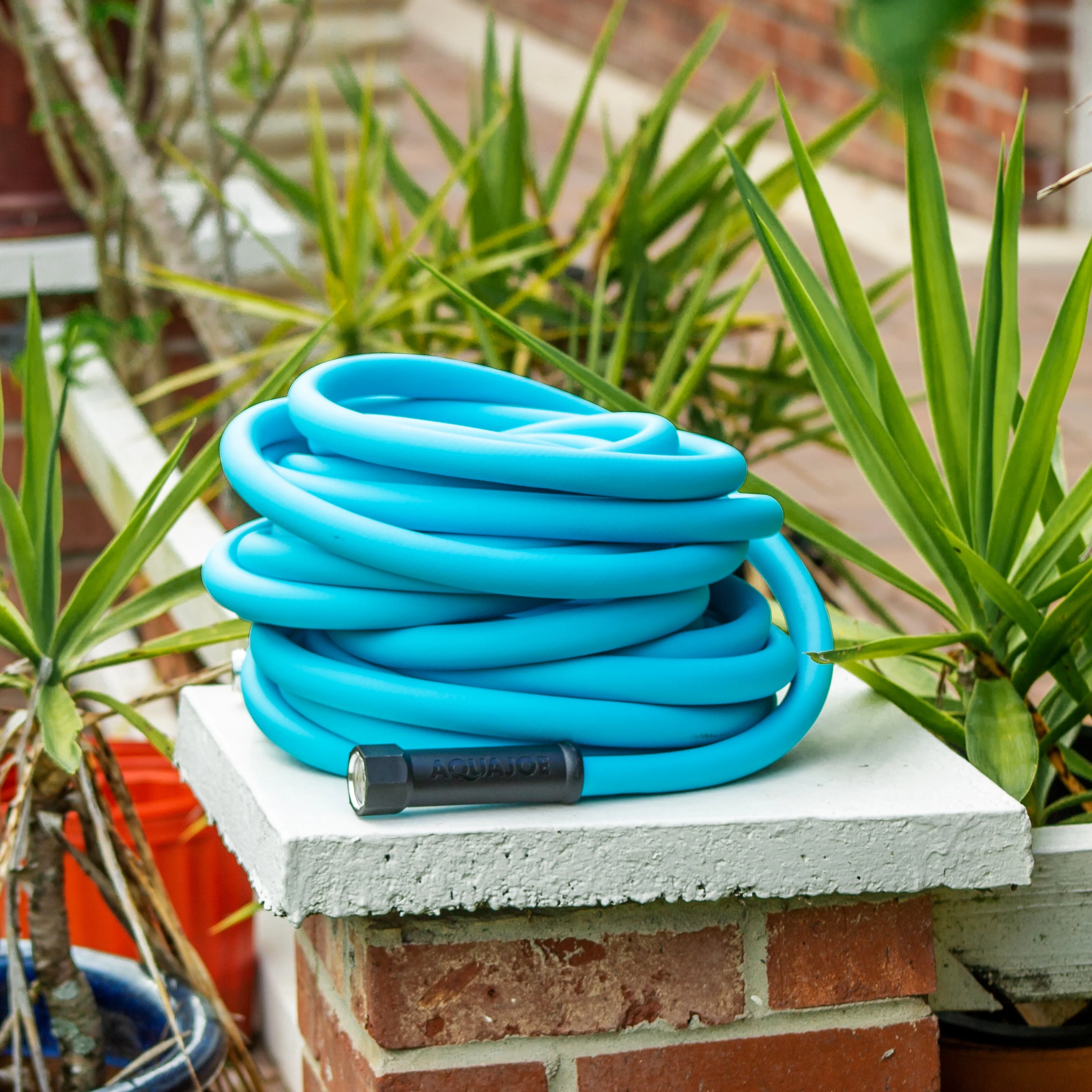 Aqua Joe Hose Stand Bundle | 50ft Hybrid Polymer Garden Hose + Stand W/ Lead-in Bundle - Image 14