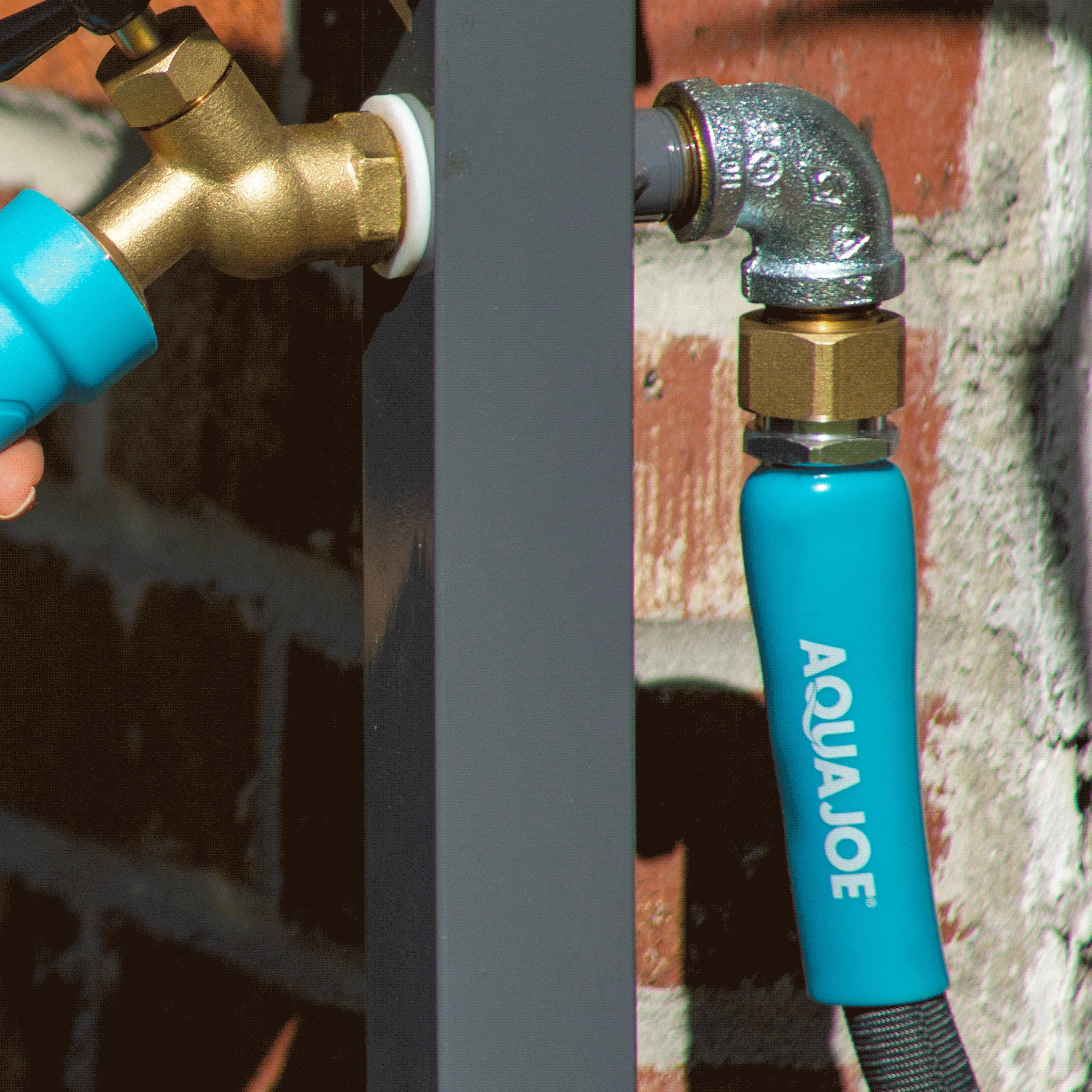 Aqua Joe Hose Stand Bundle | 50ft Hybrid Polymer Garden Hose + Stand W/ Lead-in Bundle - Image 16