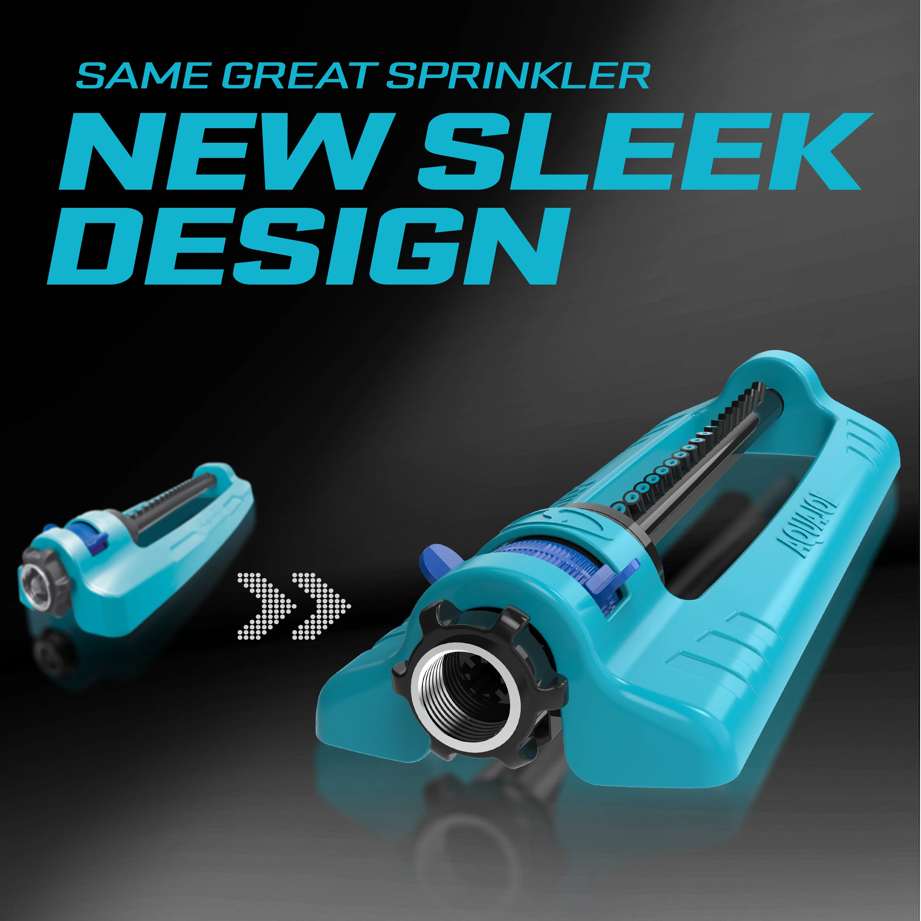 Aqua Joe Indestructible Metal Base Oscillating Sprinkler with Adjustable Spray | 4000 sq ft Max Coverage - Image 3