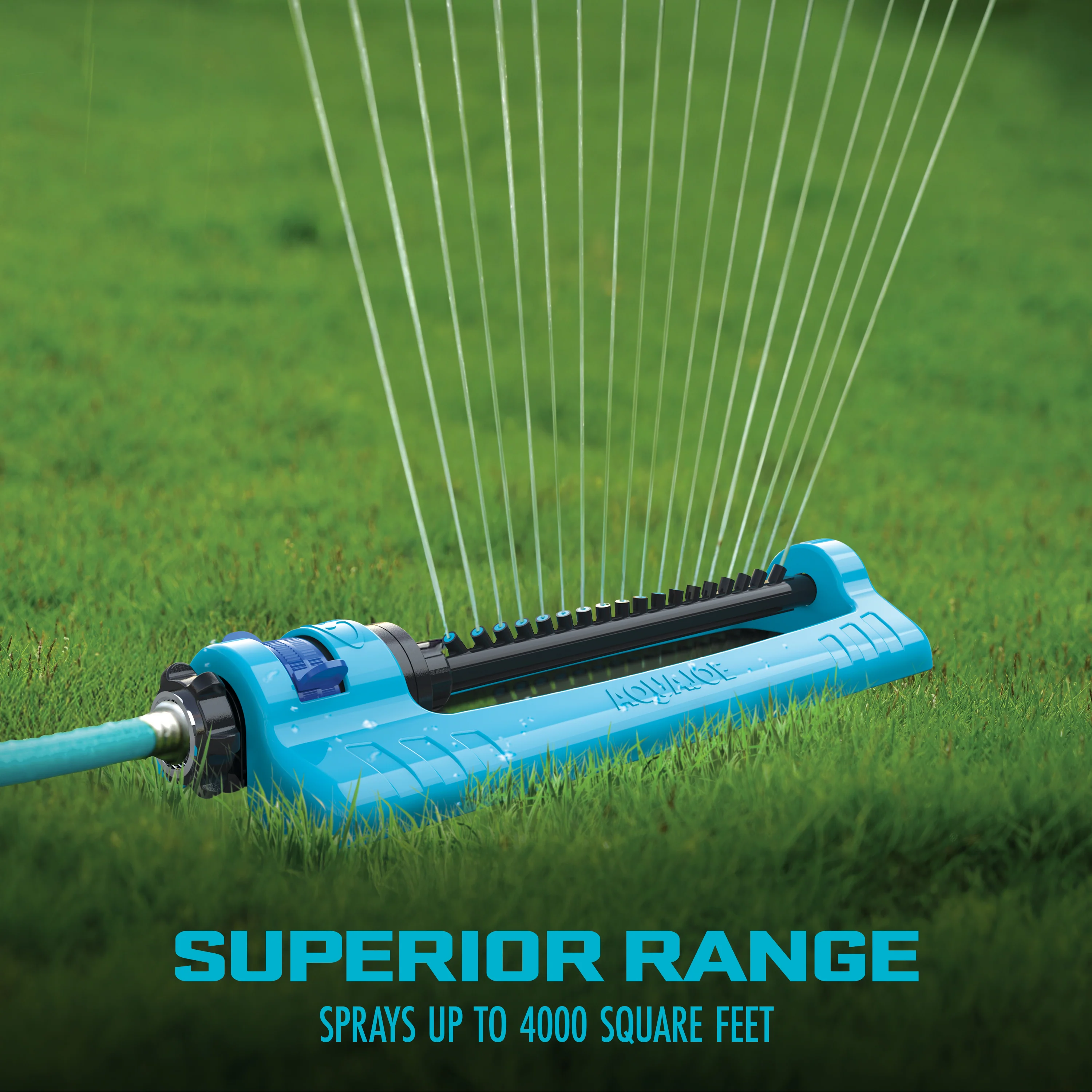 Aqua Joe Indestructible Metal Base Oscillating Sprinkler with Adjustable Spray | 4000 sq ft Max Coverage - Image 4