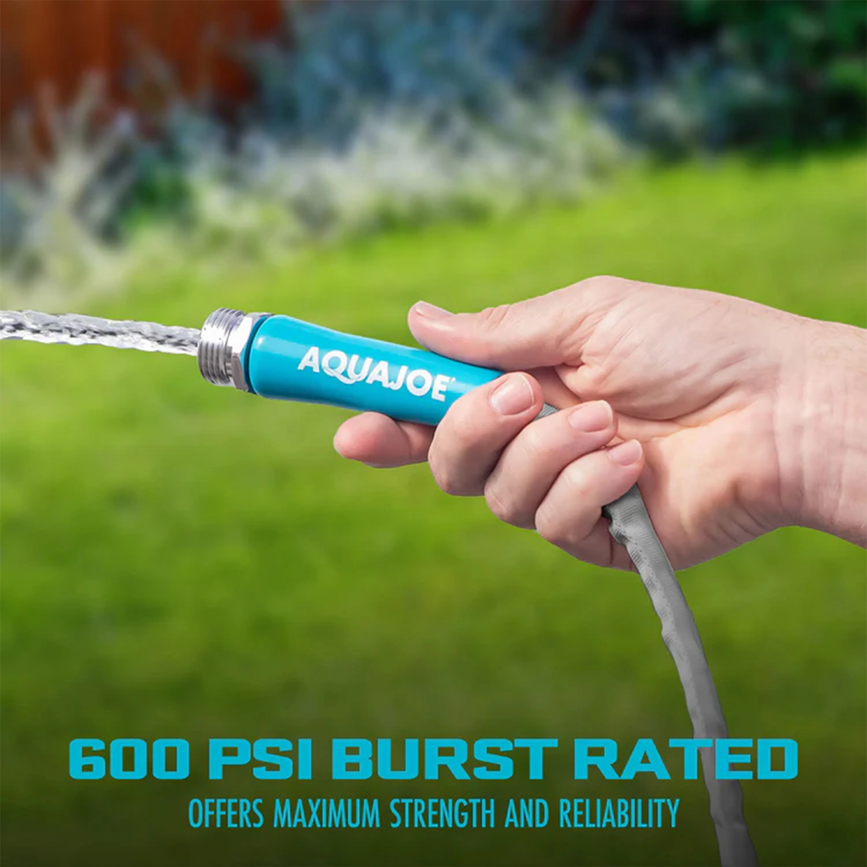 Aqua Joe Xtreme Fiberjacket Garden Hose | 25-Foot | 2-Pack | Metal Fittings - Image 4