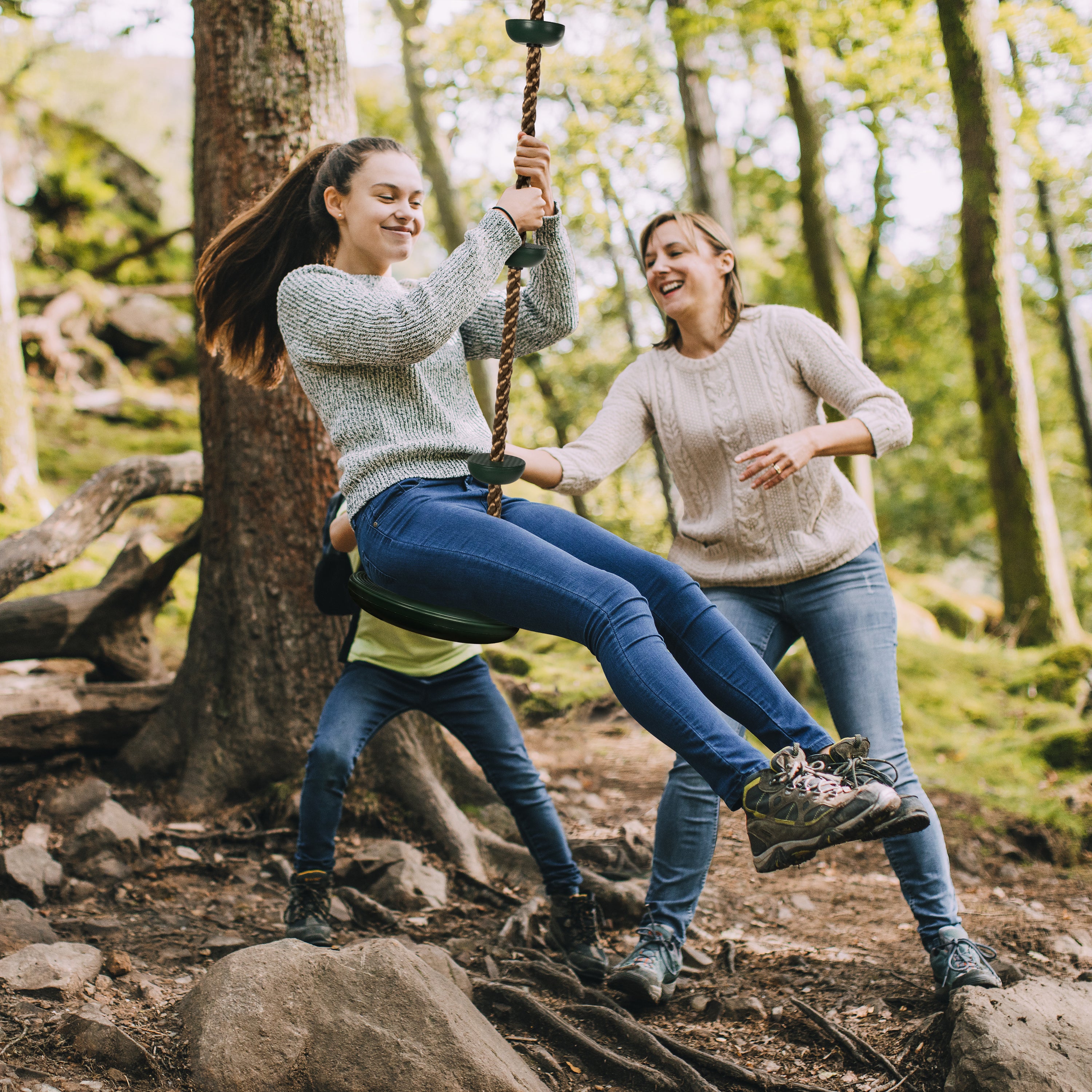 Bliss Outdoors BH-318S Rope Climber Swing W/ Carabiner & Tree Strap | 6.5-Foot Rope | 250 Lb. Capacity - Image 3