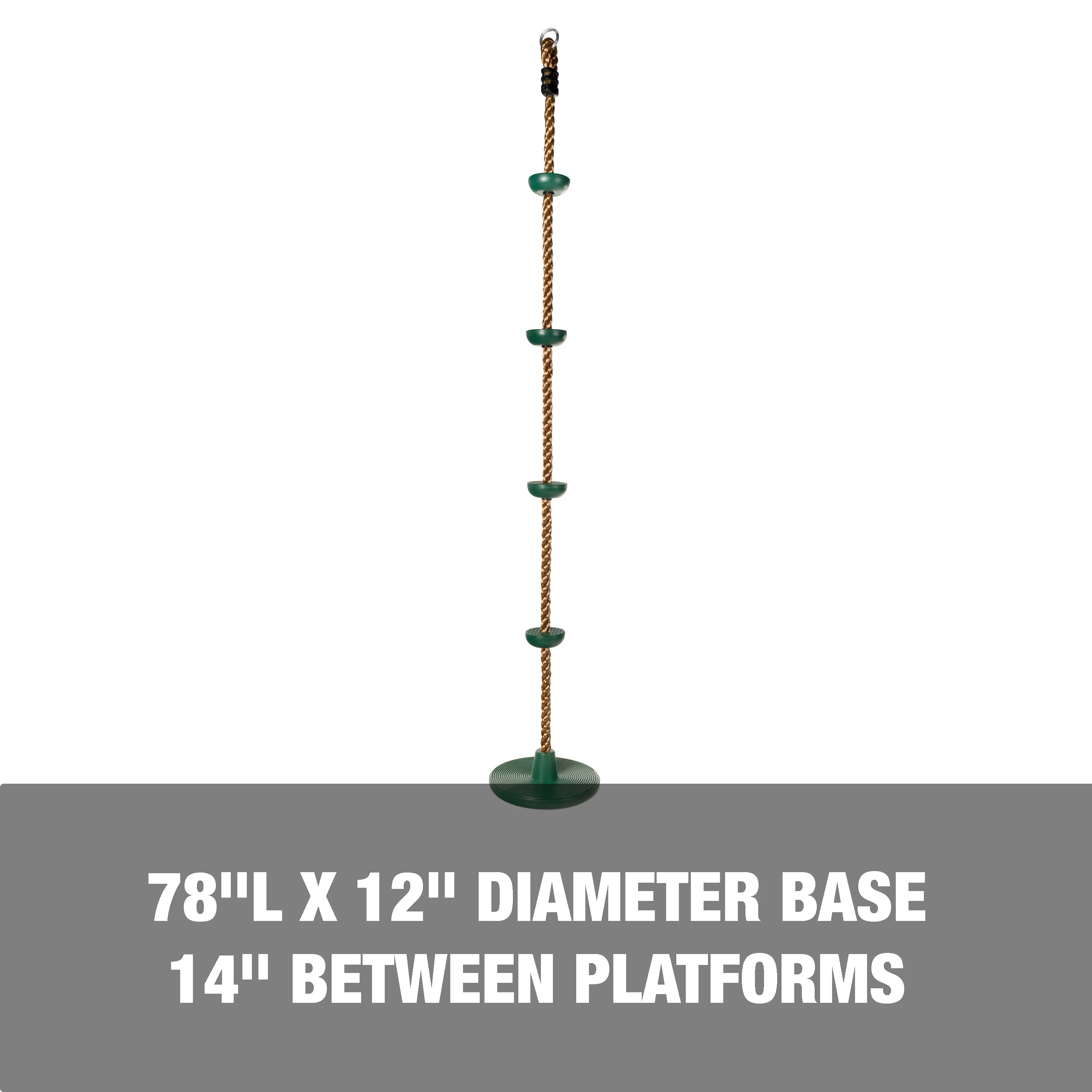 Bliss Outdoors BH-318S Rope Climber Swing W/ Carabiner & Tree Strap | 6.5-Foot Rope | 250 Lb. Capacity - Image 6