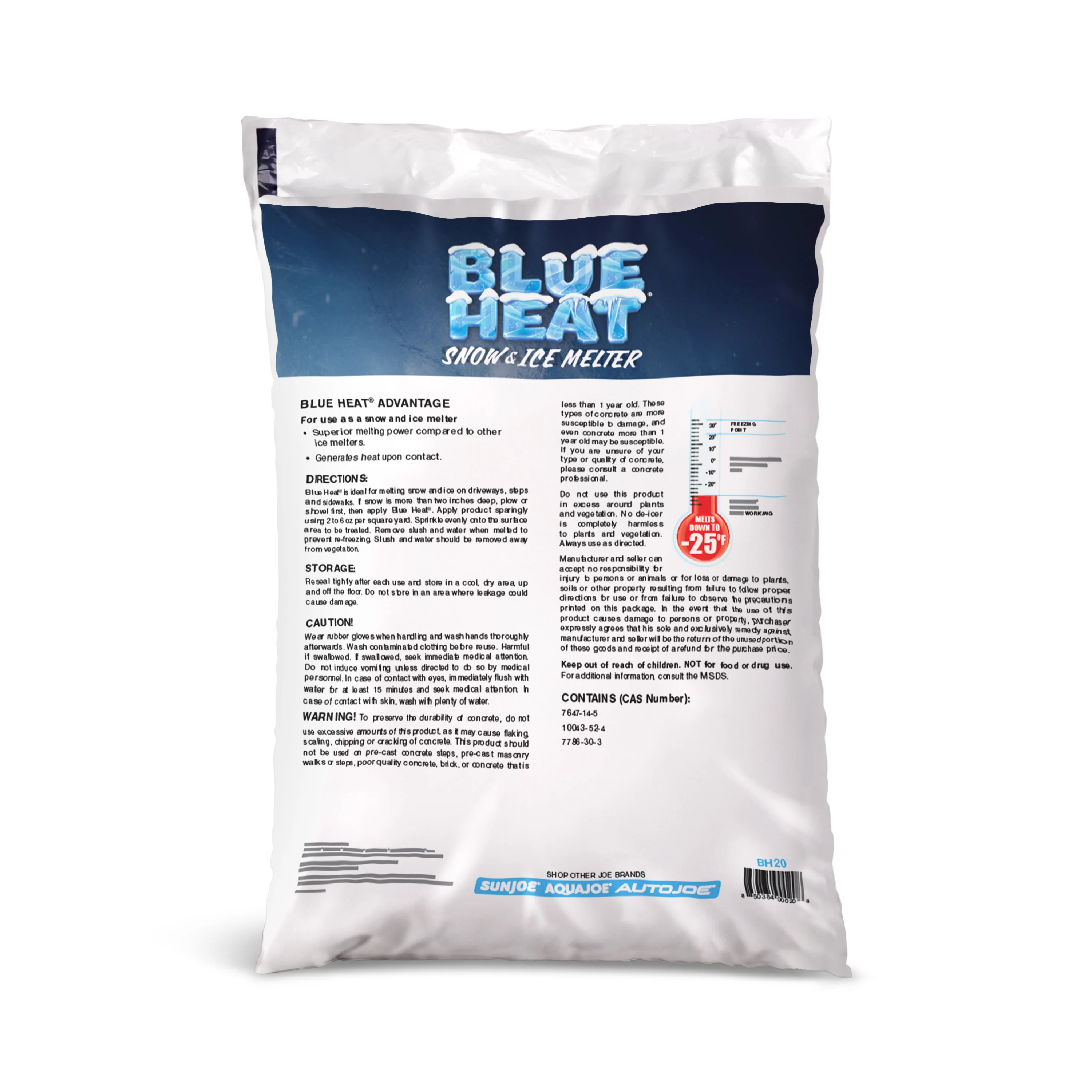 Blue Heat Calcium Blend Ice and Snow Melt + Deicer W/ Heat Generating Pellets | 20 Lb. Bag | Works to -25°F - Image 3