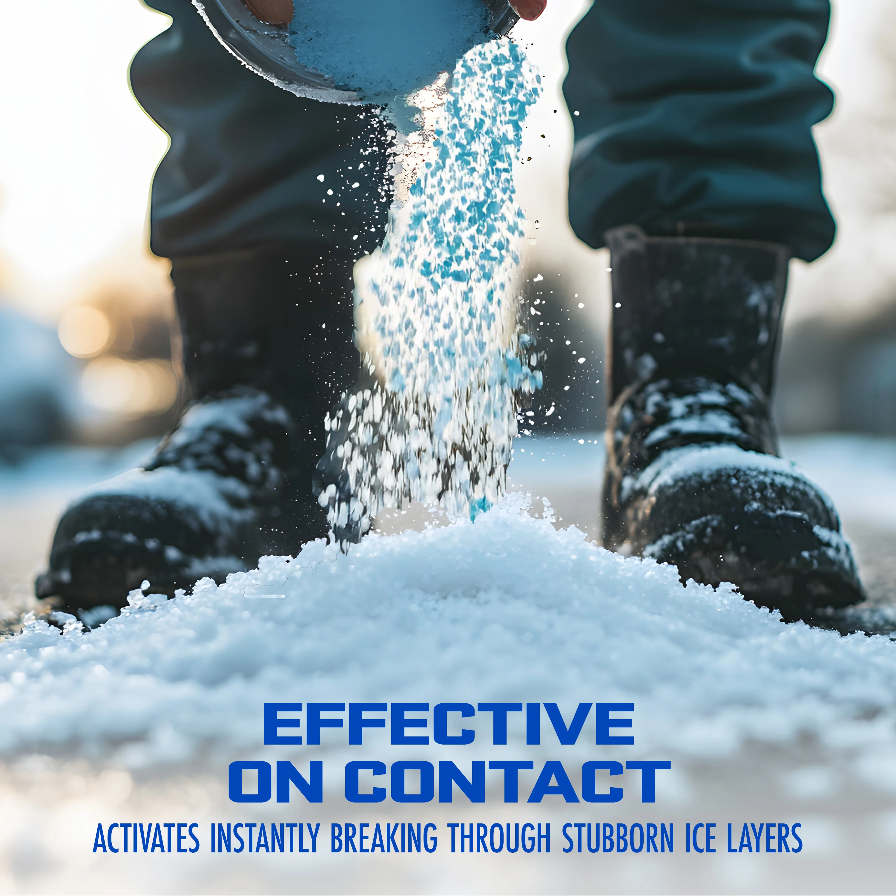 Blue Heat Calcium Blend Ice and Snow Melt + Deicer W/ Heat Generating Pellets | 20 Lb. Bag | Works to -25°F - Image 7