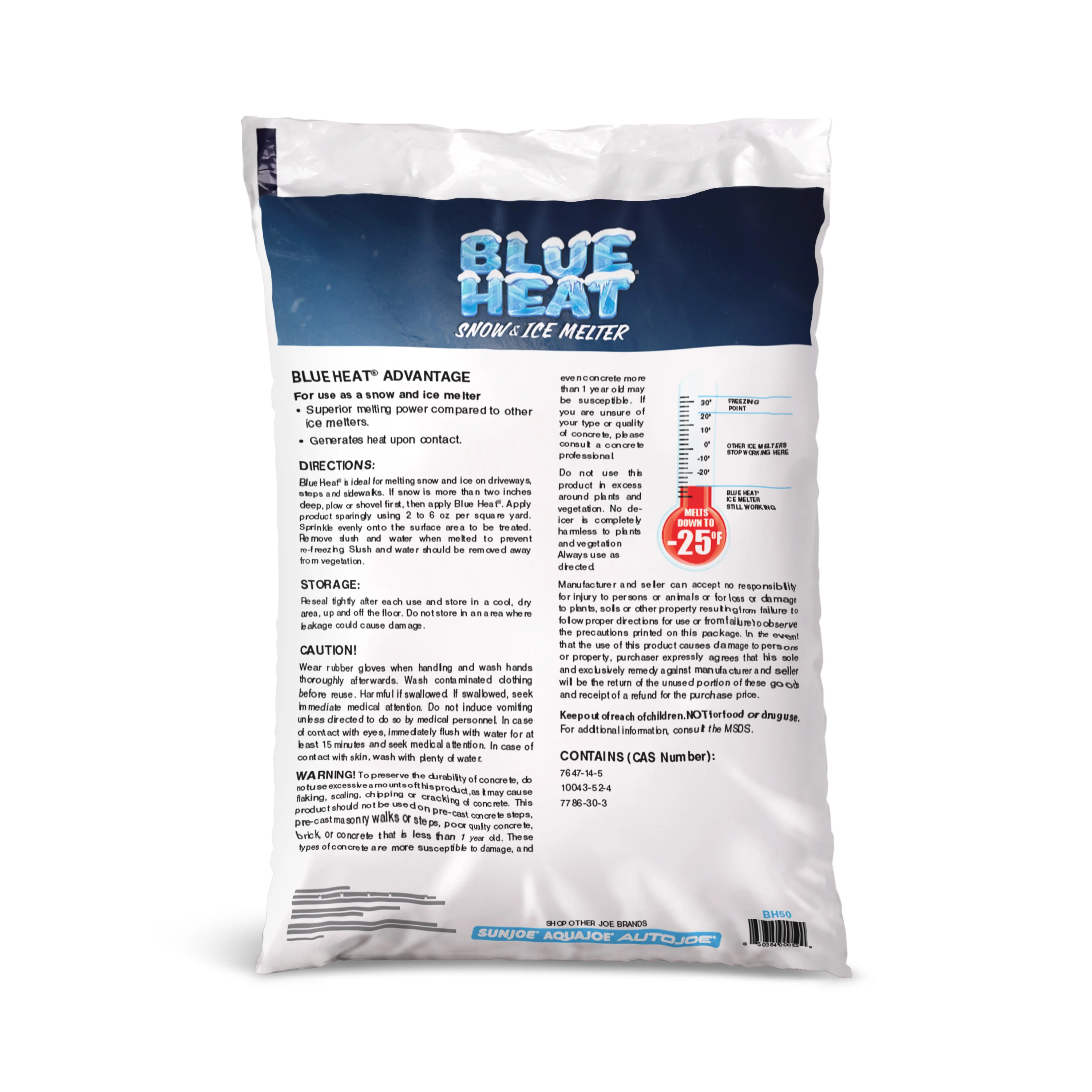 Blue Heat BH50 Calcium Blend Ice and Snow Melt + Deicer W/ Heat Generating Pellets | 50 Lb. Bag | Works to -25°F - Image 3