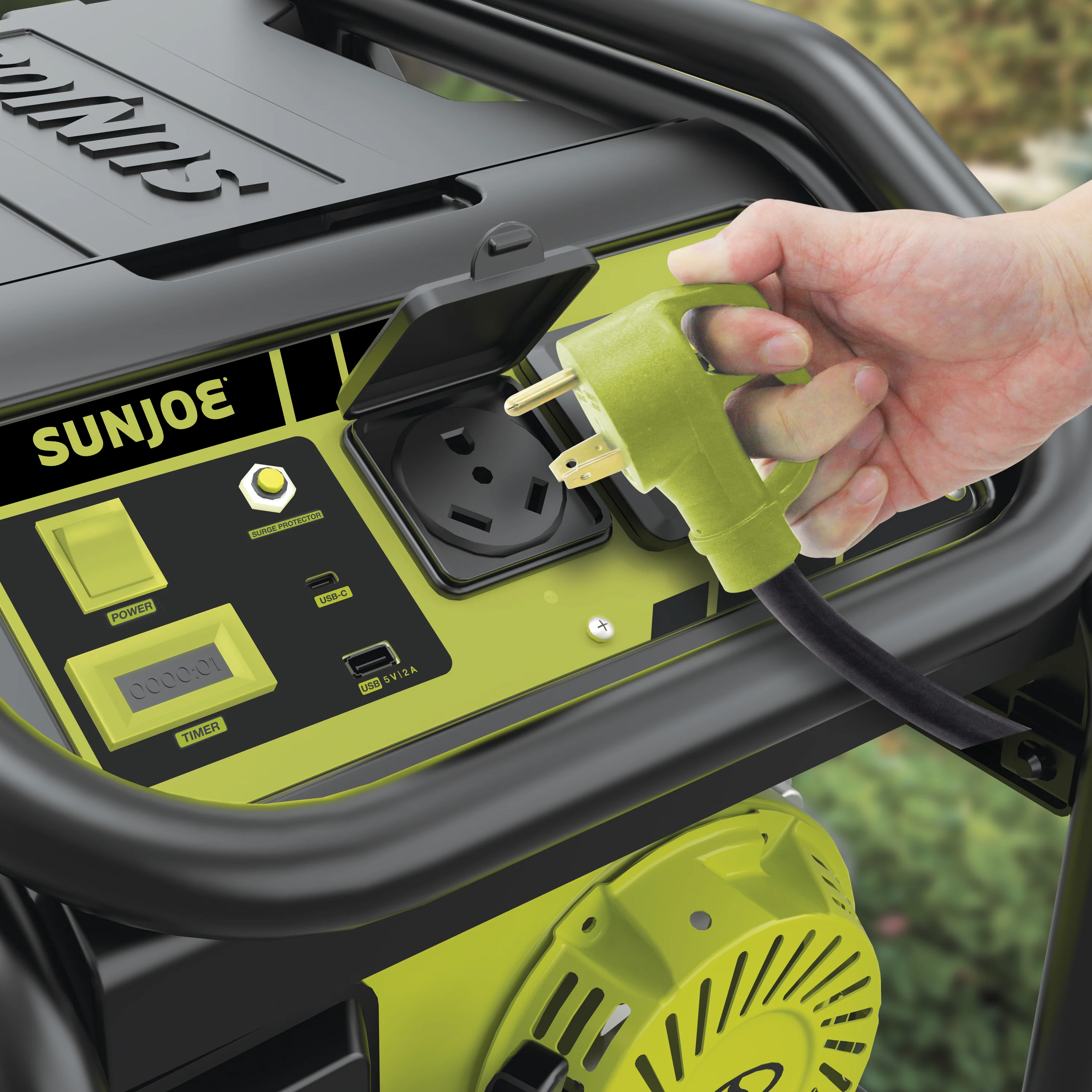 Sun Joe SJG4100LP Portable Propane Generator | Push-Button Electric + Recoil Start | Power Cooling System | 4100 Starting Watt | 3300 Running Watt | W/ 24V 2.0-Ah Battery and Charger - Image 10