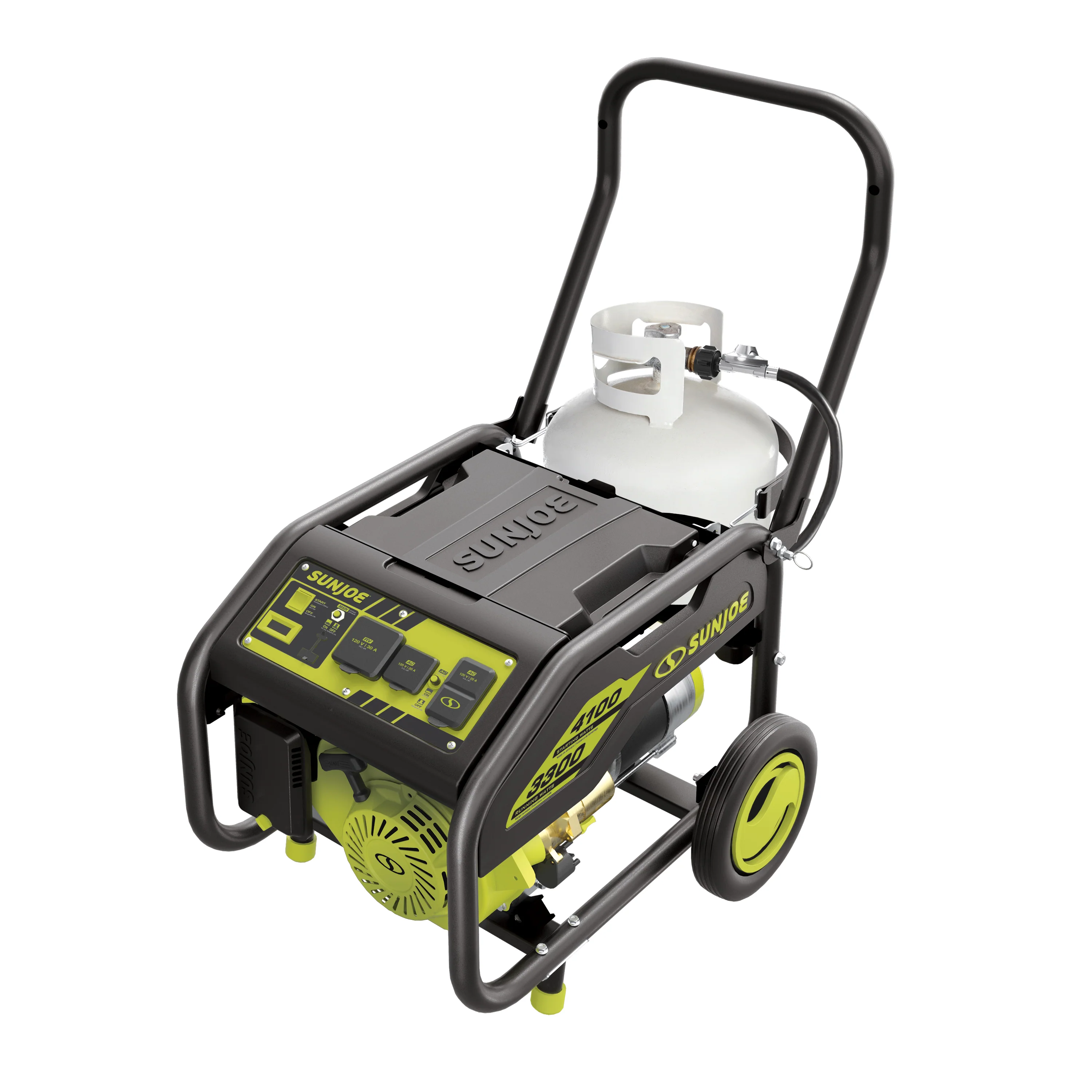 Sun Joe SJG4100LP Portable Propane Generator | Push-Button Electric + Recoil Start | Power Cooling System | 4100 Starting Watt | 3300 Running Watt | W/ 24V 2.0-Ah Battery and Charger - Image 13