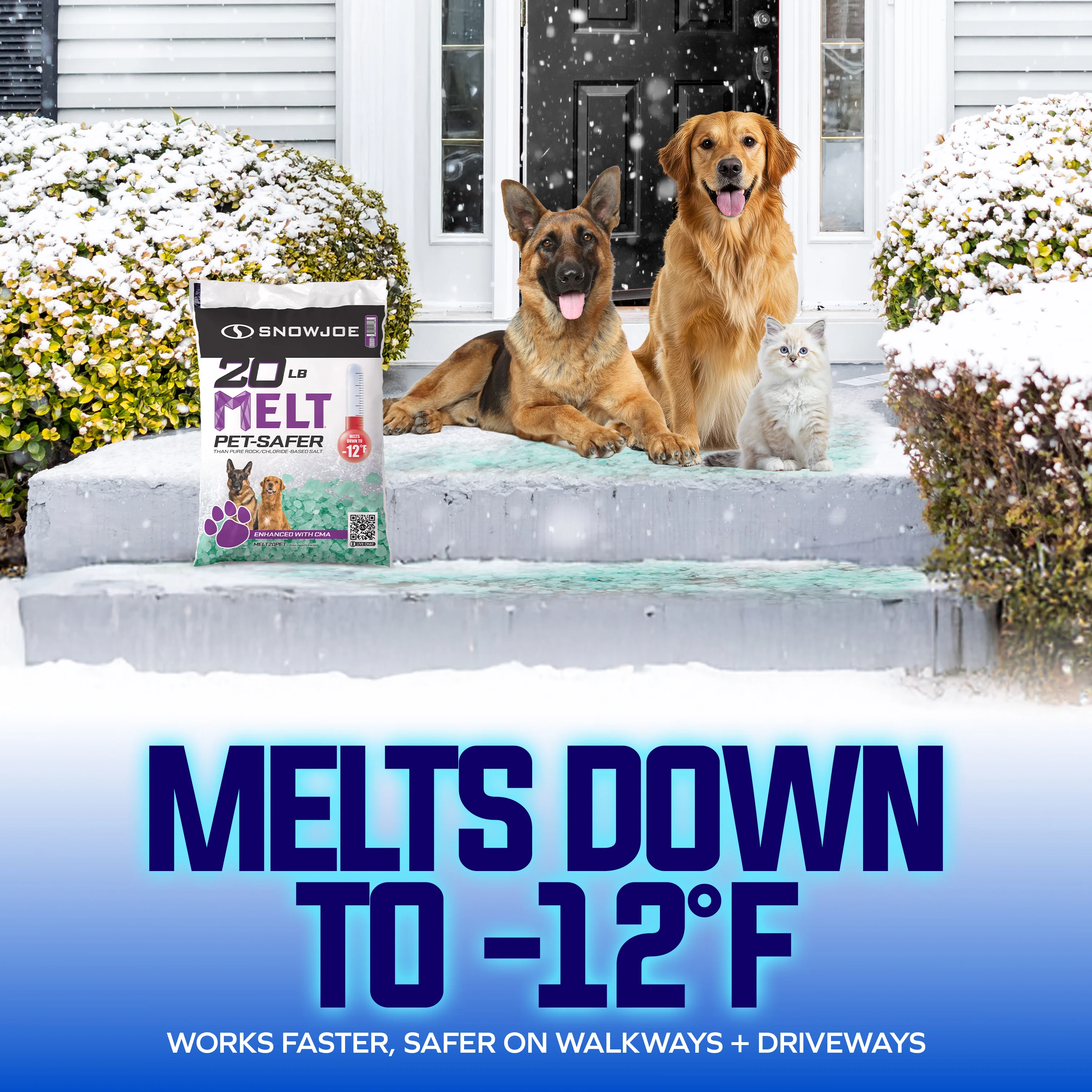 Snow Joe Pet-Safer Blend Premium Ice Melt | 20 Lb. Bag | Melts Down To -12°F - Image 3
