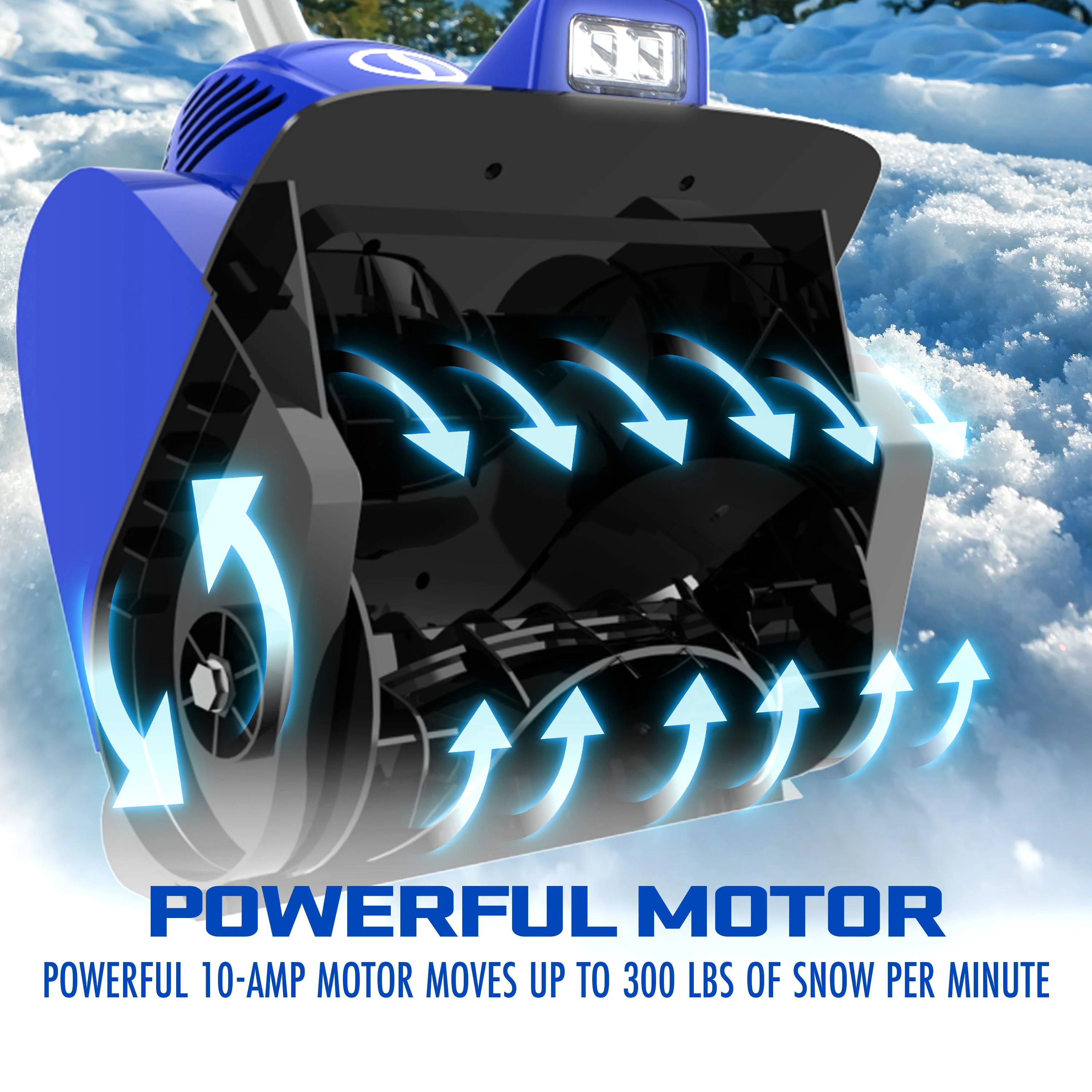 Snow Joe 324E Electric Snow Shovel | 11-Inch | 10 Amp Motor| Headlights - Image 7