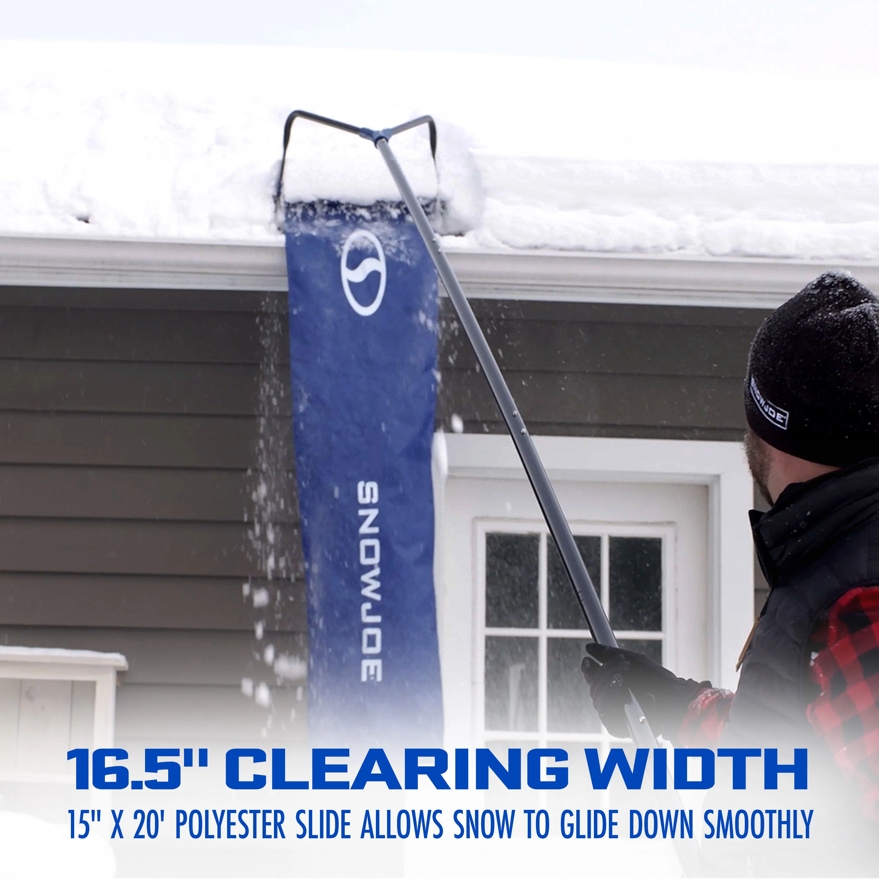 Snow Joe RJ208M PRO Snow Removal Roof Rake W/ 20-Foot Debris Slide | 28-Foot Max Reach - Image 3