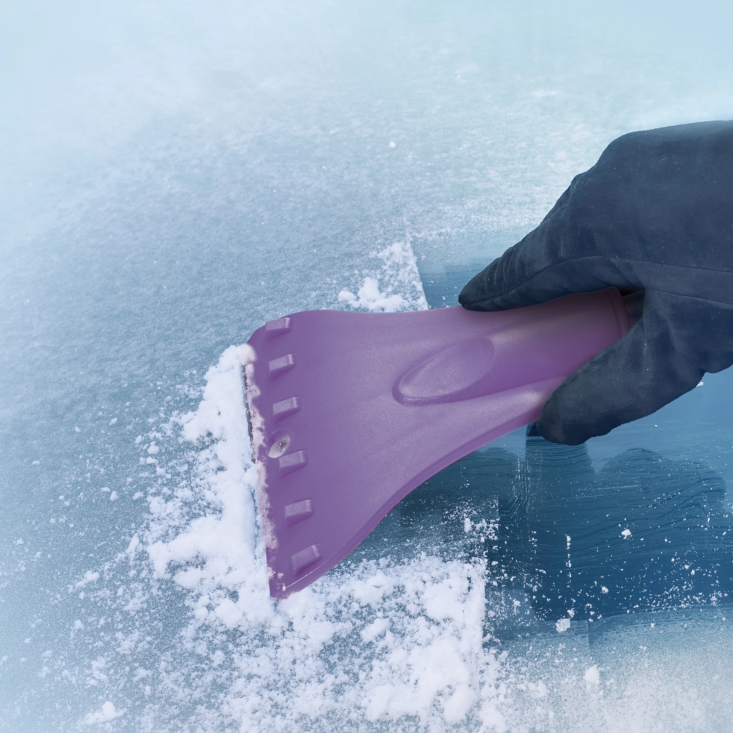 Snow Joe SJBLZD-JMB-PRP2 2-Pack Jumbo Telescoping Snow Broom + Ice Scraper (Purple) - Image 5