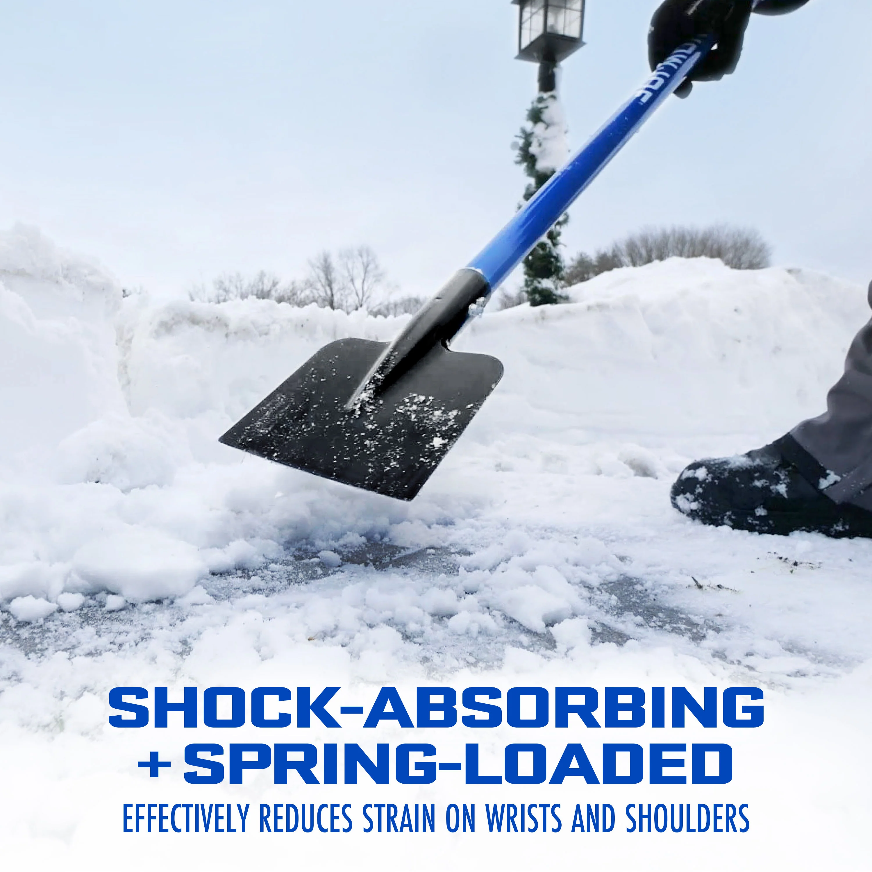 Snow Joe Spring-Loaded Impact-Reducing Steel Ice Chopper | 7-Inch x 5.5-Inch | Shock-Absorbing Handle - Image 4