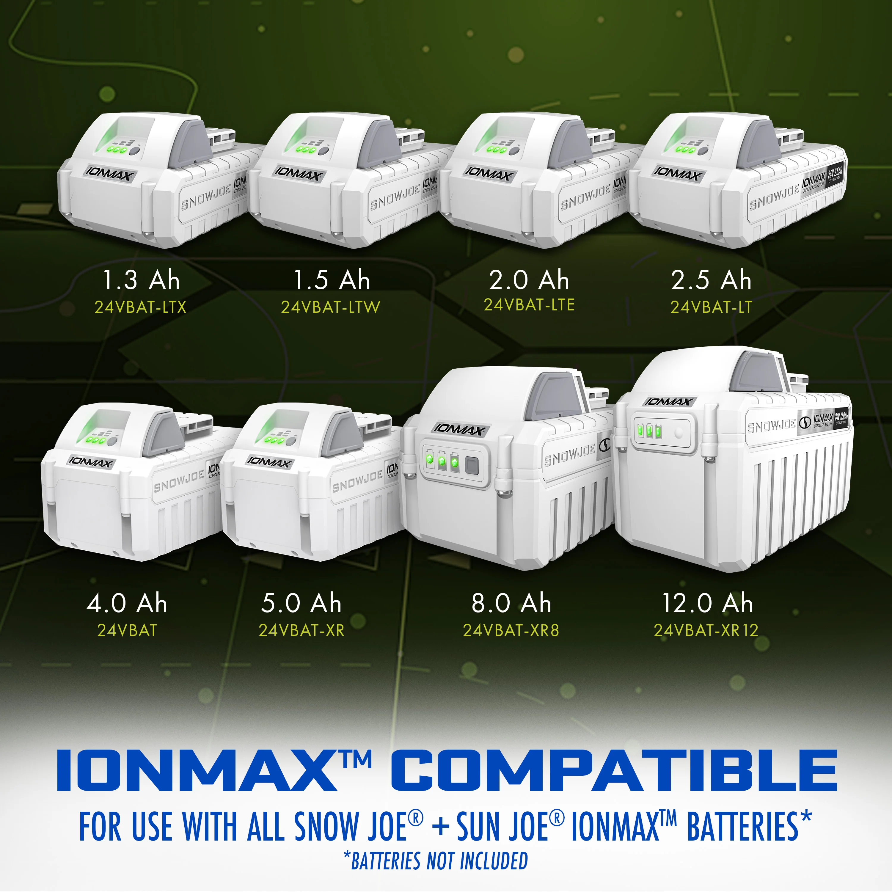 Snow Joe + Sun Joe CERTIFIED AUTHENTIC 24V IONMAX Dual Port High Speed Charging Docking Station for iBAT24 and 24VBAT Series Batteries | 260-Watt Input | 26-Volt Output - Image 4