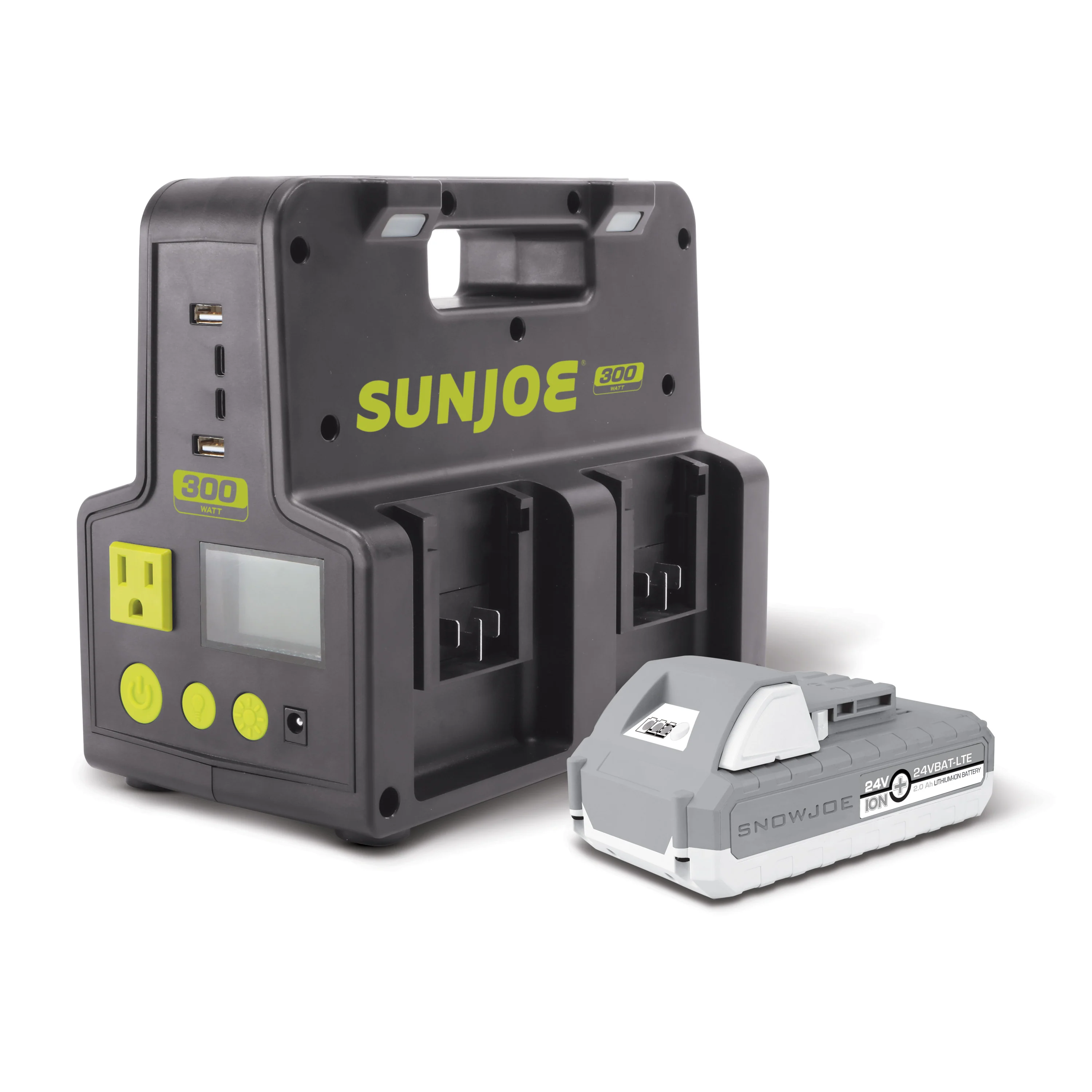 Snow Joe + Sun Joe Ultimate 24-Volt* Charging Bundle | Portable Generator/Charging Station & 2.0-Ah Battery - Image 3