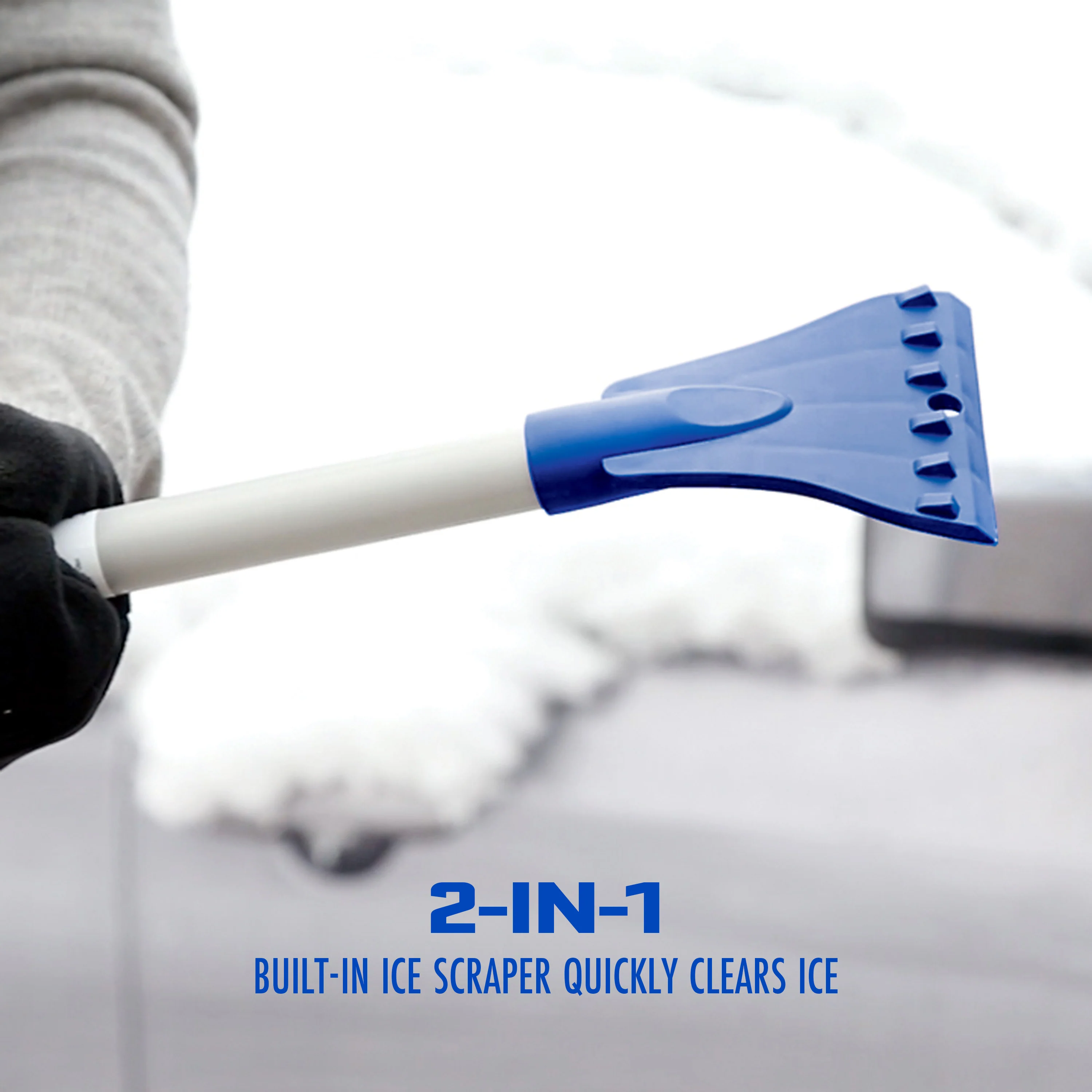 Snow Joe The Original 2-In-1 Telescoping Snow Broom + Ice Scraper | No-Scratch Foam Head, Closed Cell Foam for No Water Absorption | 18-Inch Foam Head - Image 5