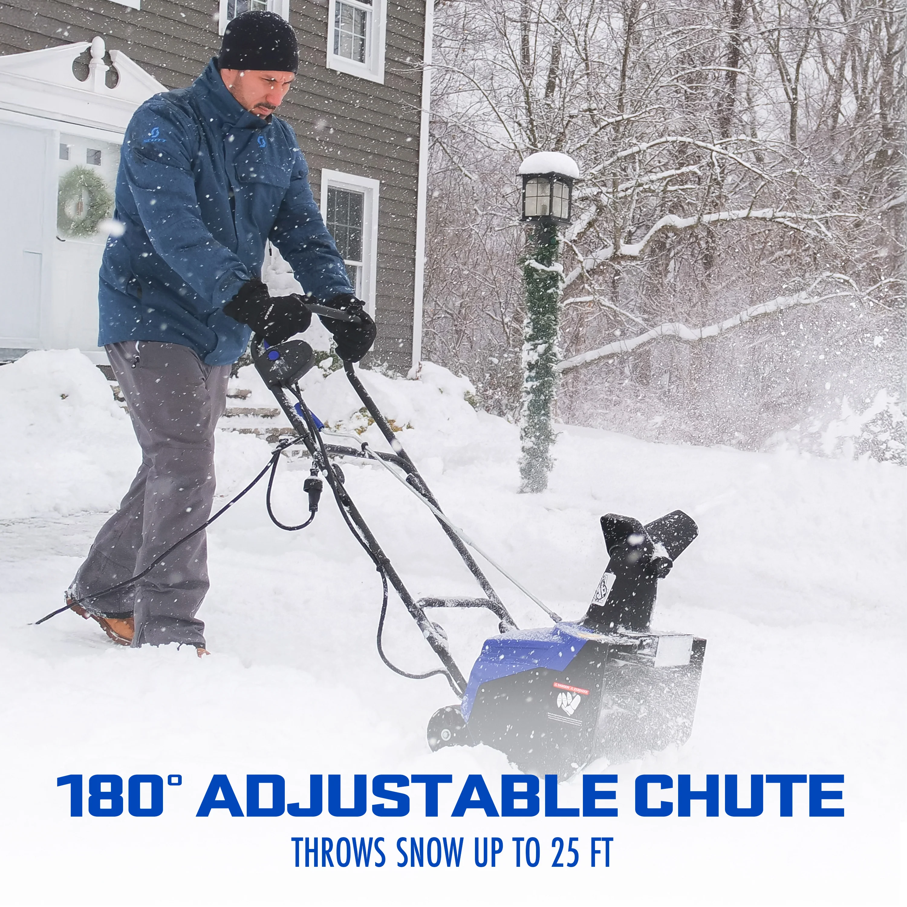 Snow Joe SJ623E Electric Walk-Behind Single-Stage Snow Blower W/ Headlight | 18-inch | 15-amp - Image 6