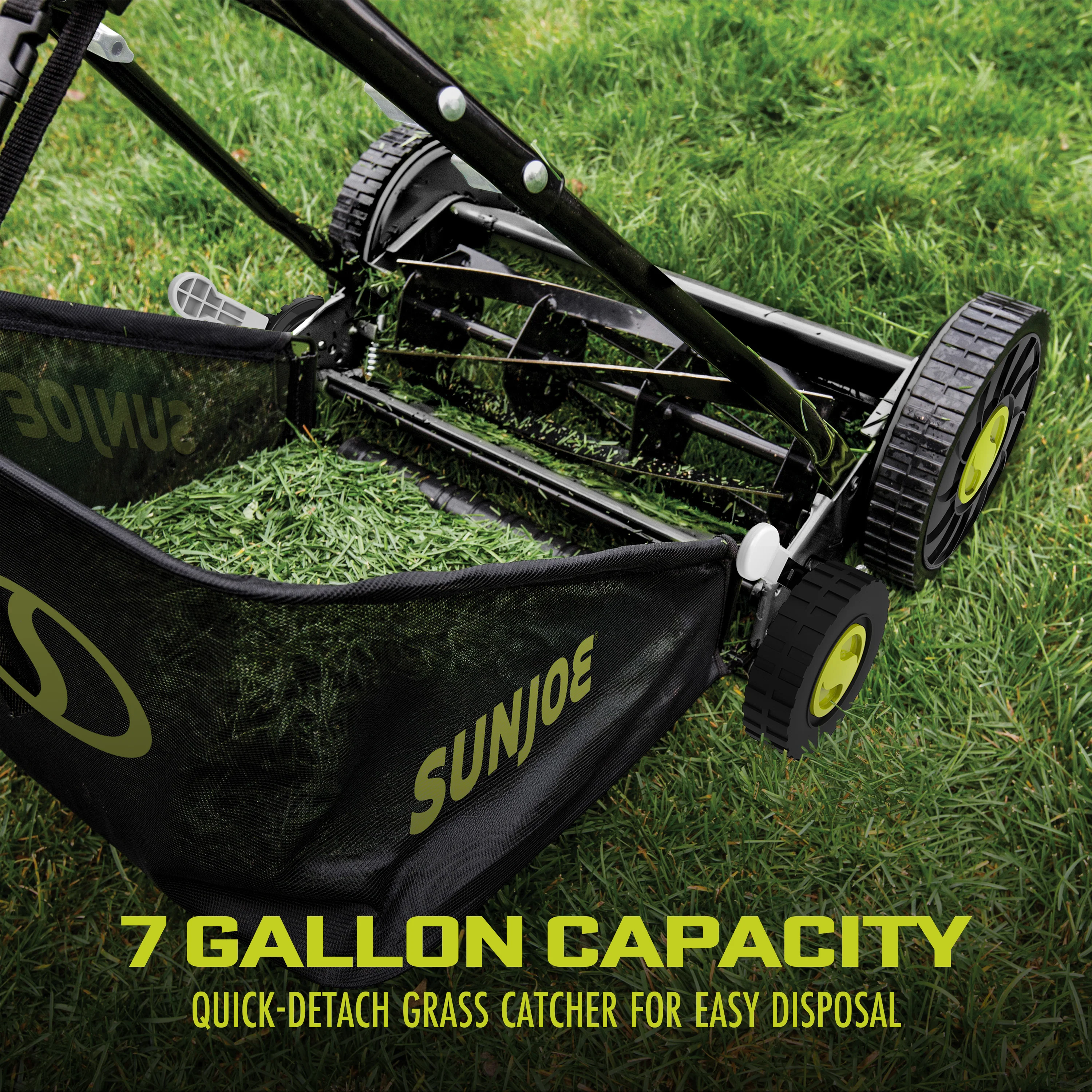 Sun Joe Manual Reel Mower W/ Grass Catcher | 18-inch | 9-Position - Image 6