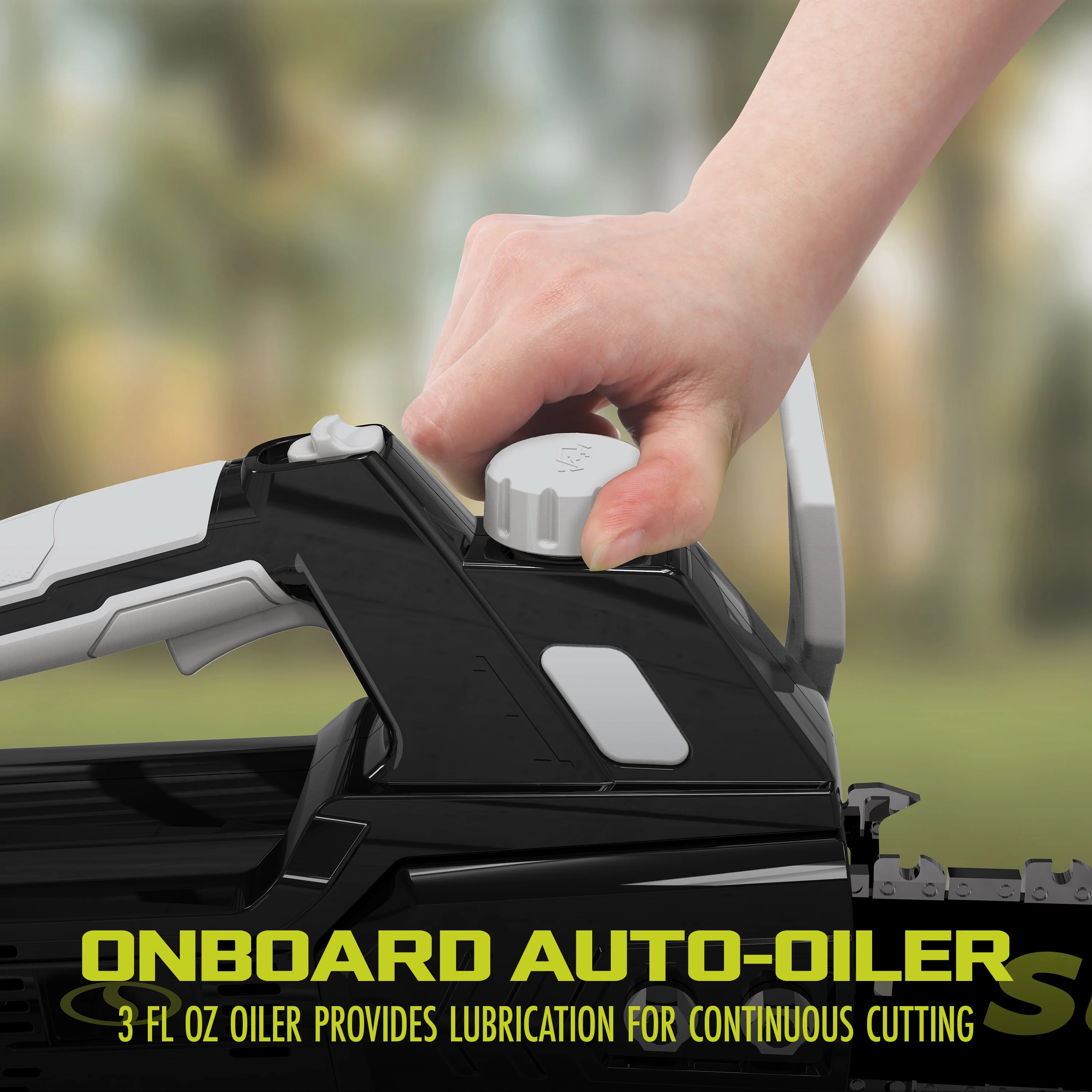 Sun Joe 24-Volt* IONMAX Cordless Chain Saw Kit | 10-inch | W/ 4.0-Ah Battery + Charger - Image 7