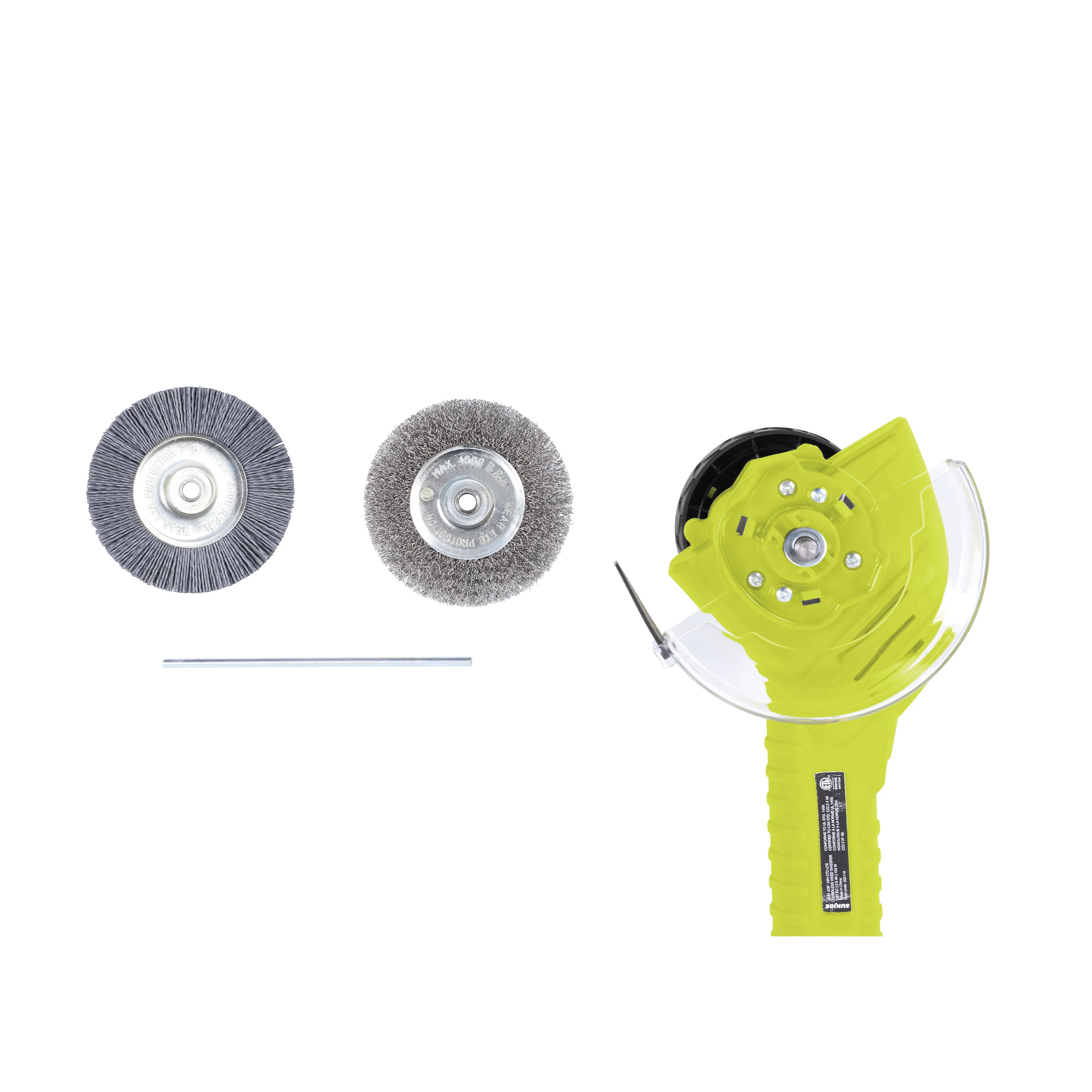 Sun Joe 24V-CTC-LTE 24-Volt* IONMAX Cordless Weed Sweeper | Nylon Brush, Steel Wire Brush, & Adjustable Pole | Sweeper Head W/ Wheel | W/ 2.0-Ah Battery + Charger - Image 10