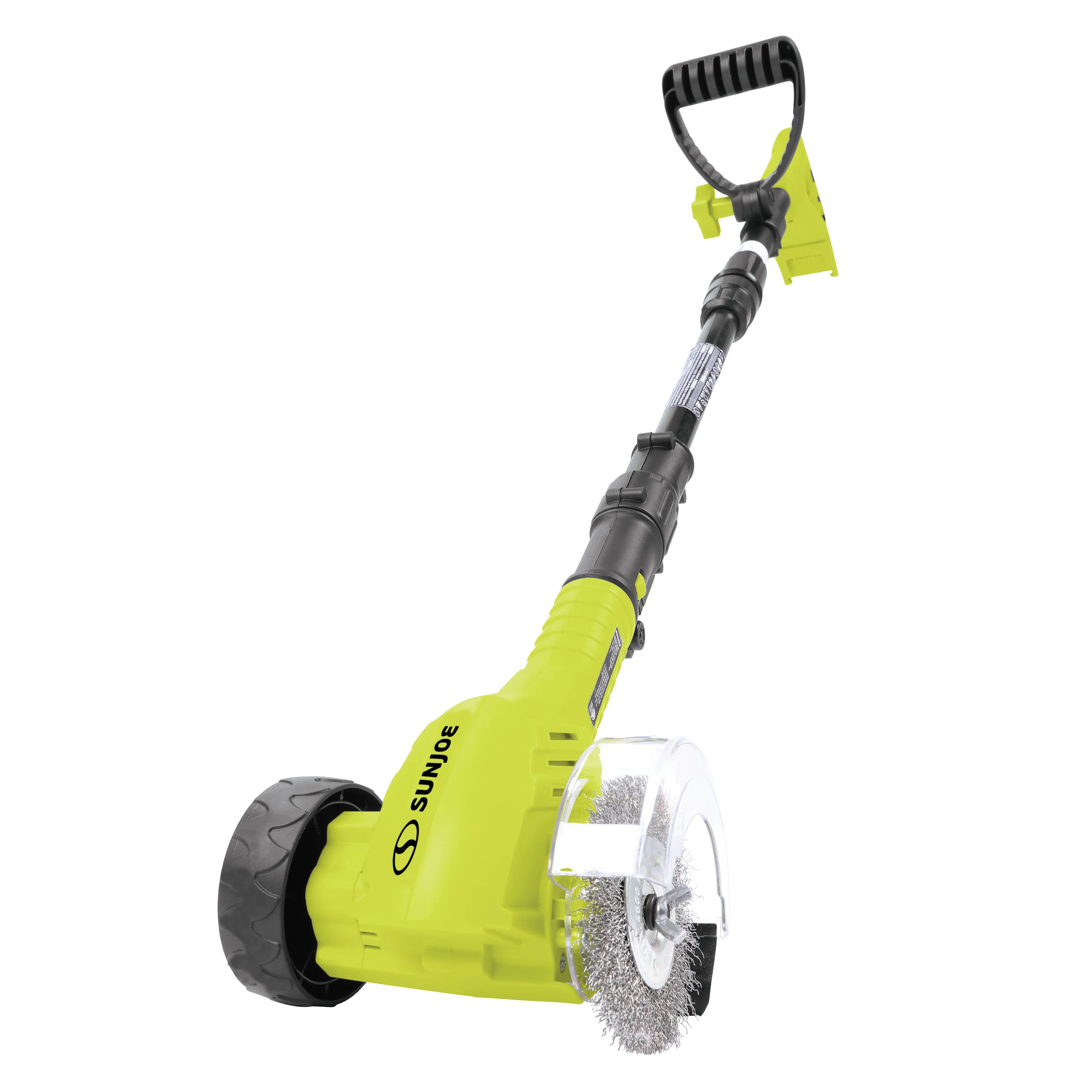 Sun Joe 24V-CTC-LTE 24-Volt* IONMAX Cordless Weed Sweeper | Nylon Brush, Steel Wire Brush, & Adjustable Pole | Sweeper Head W/ Wheel | W/ 2.0-Ah Battery + Charger - Image 4