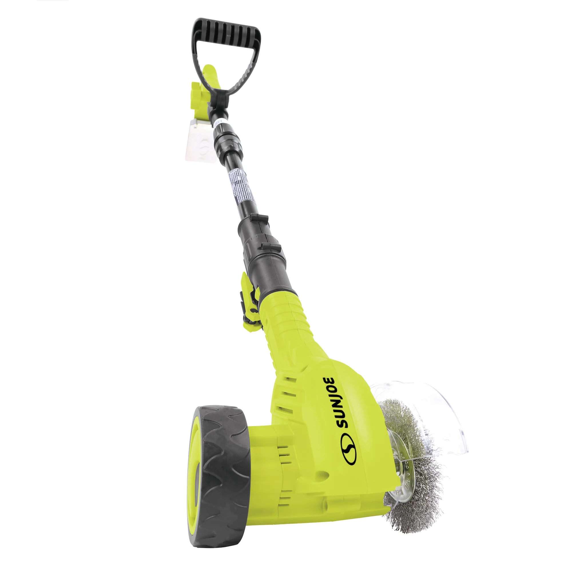 Sun Joe 24V-CTC-LTE 24-Volt* IONMAX Cordless Weed Sweeper | Nylon Brush, Steel Wire Brush, & Adjustable Pole | Sweeper Head W/ Wheel | W/ 2.0-Ah Battery + Charger - Image 5