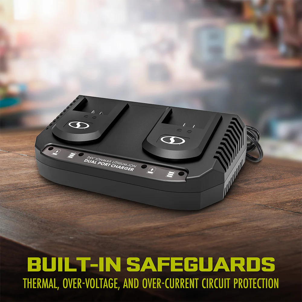 Sun Joe 24-Volt* IONMAX Cordless Garden Combo Kit | Leaf Blower | Grass Trimmer | Hedge Trimmer | W/ 2 x 2.0-Ah Batteries + Charger - Image 17