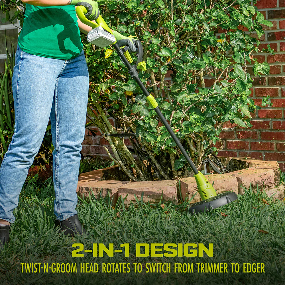 Sun Joe 24-Volt* IONMAX Cordless Garden Combo Kit | Leaf Blower | Grass Trimmer | Hedge Trimmer | W/ 2 x 2.0-Ah Batteries + Charger - Image 6