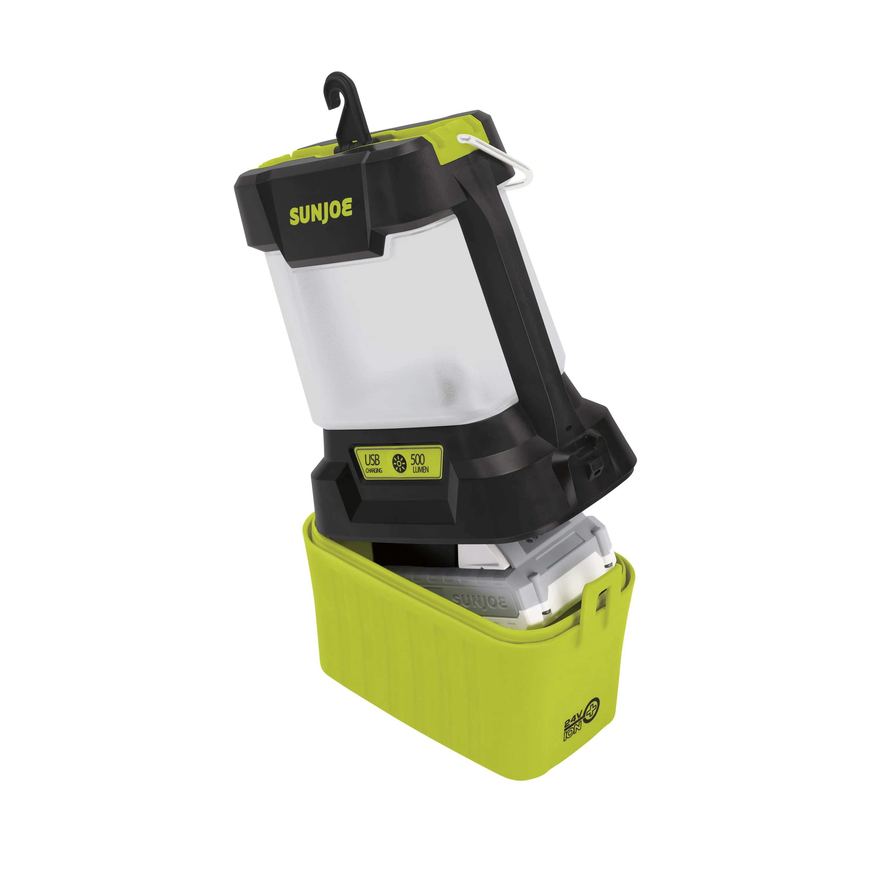 Sun Joe 24V-LGT500-LTE 24-Volt IONMAX Cordless LED Lantern | 4 Light Modes | Waterproof Casing | W/ 2.0-Ah Battery + Charger - Image 6