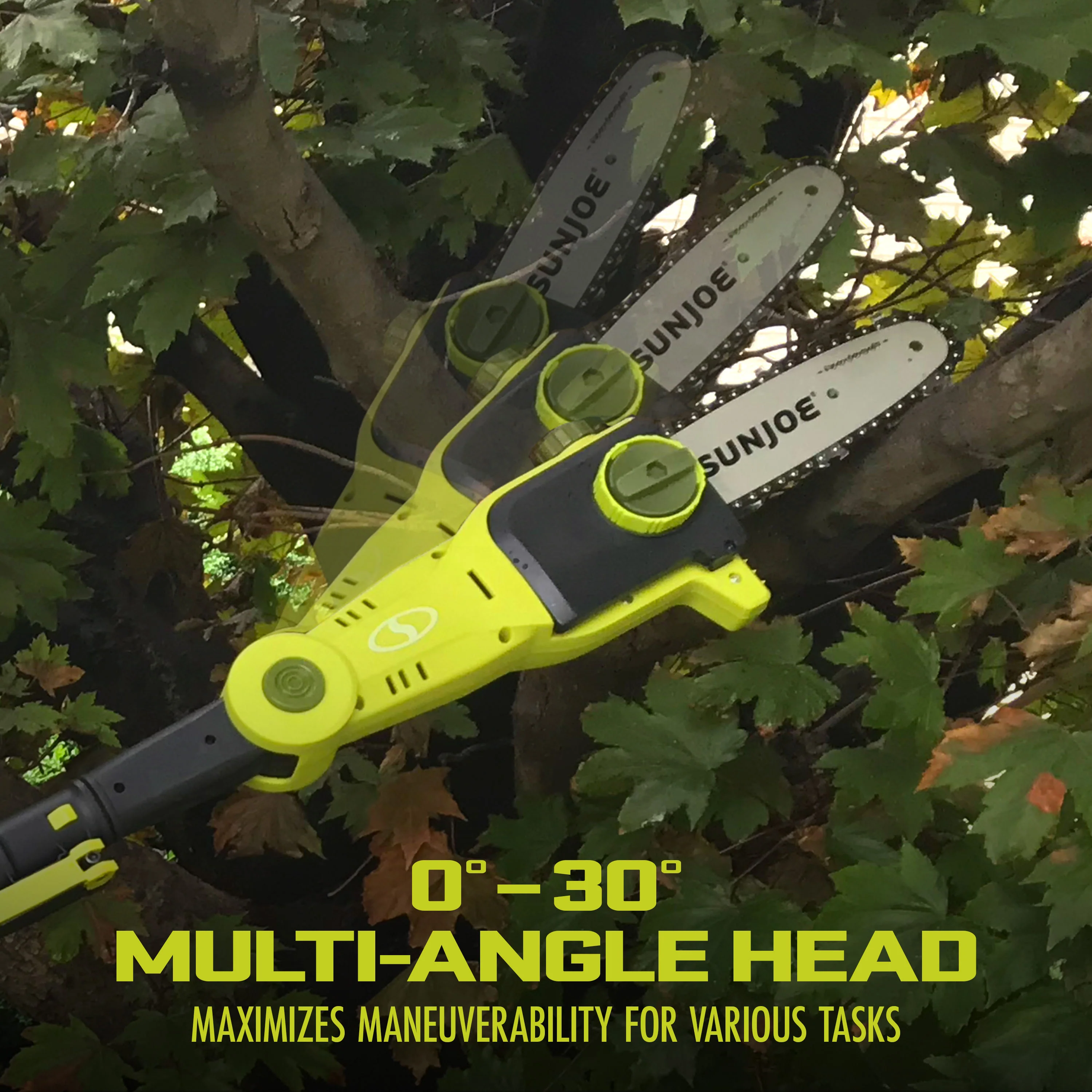 Sun Joe 24V-PS8-LTE 24-Volt* IONMAX Cordless Telescoping Pole Chainsaw Kit | 8-inch | W/ 2.0-Ah Battery + Charger - Image 4
