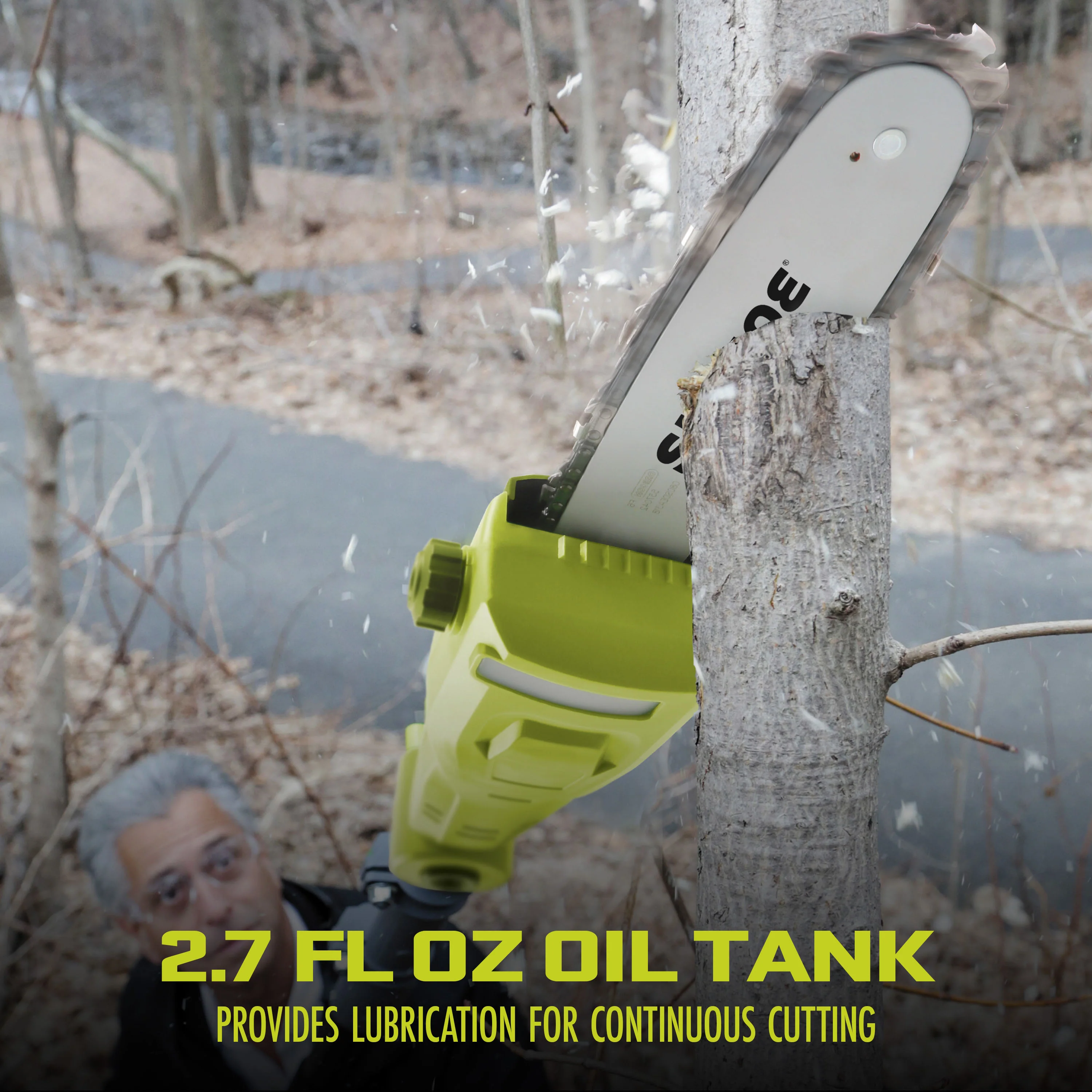 Sun Joe 24V-PS8-LTE 24-Volt* IONMAX Cordless Telescoping Pole Chainsaw Kit | 8-inch | W/ 2.0-Ah Battery + Charger - Image 5