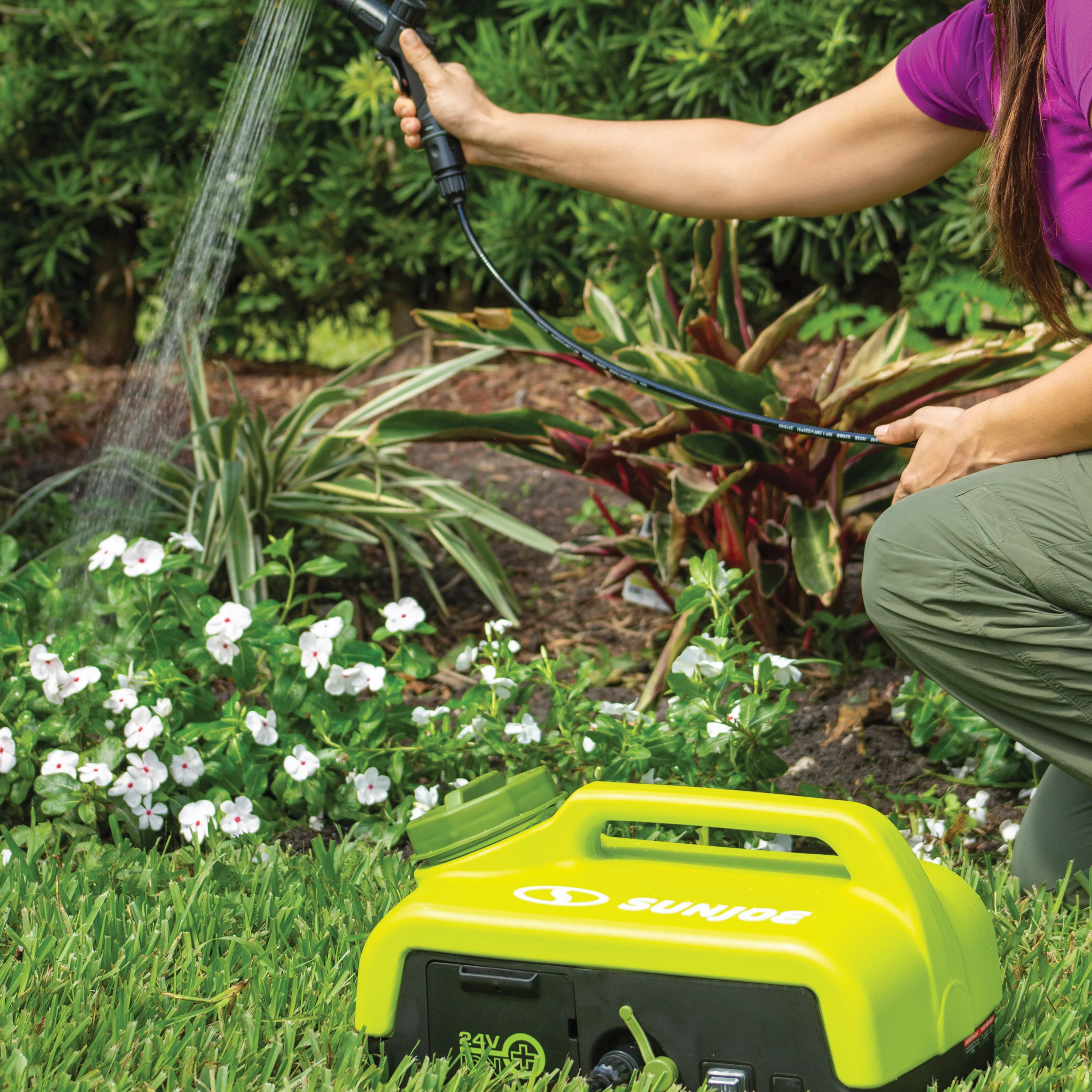 Sun Joe 24V-PSW25-CT 24V IONMAX Cordless Go-Anywhere Portable Sink/Shower Spray Washer | 2.5 Gal | Tool Only | 116 PSI Max* | 1.5 GPM Max* - Image 11