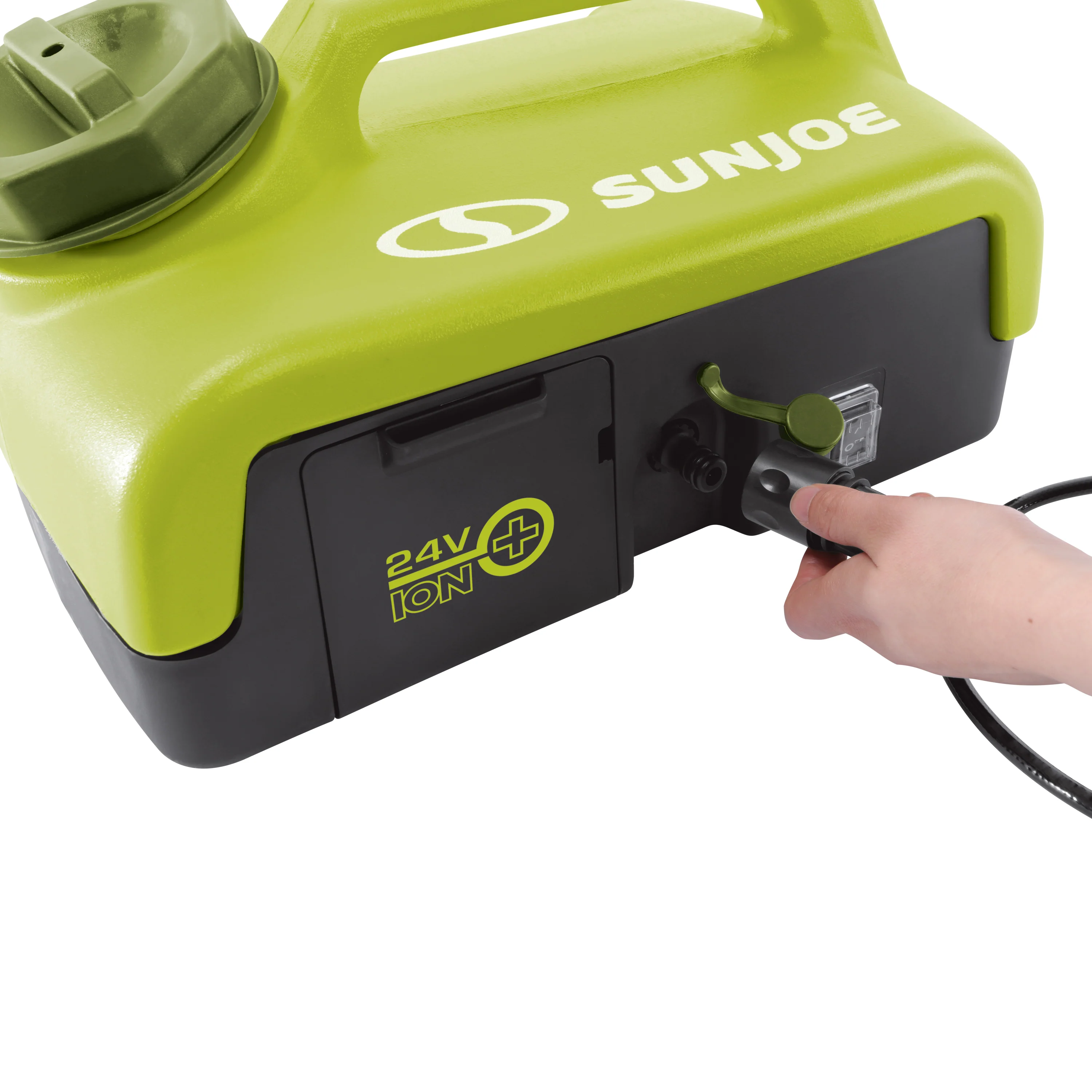 Sun Joe 24V-PSW25-CT 24V IONMAX Cordless Go-Anywhere Portable Sink/Shower Spray Washer | 2.5 Gal | Tool Only | 116 PSI Max* | 1.5 GPM Max* - Image 7