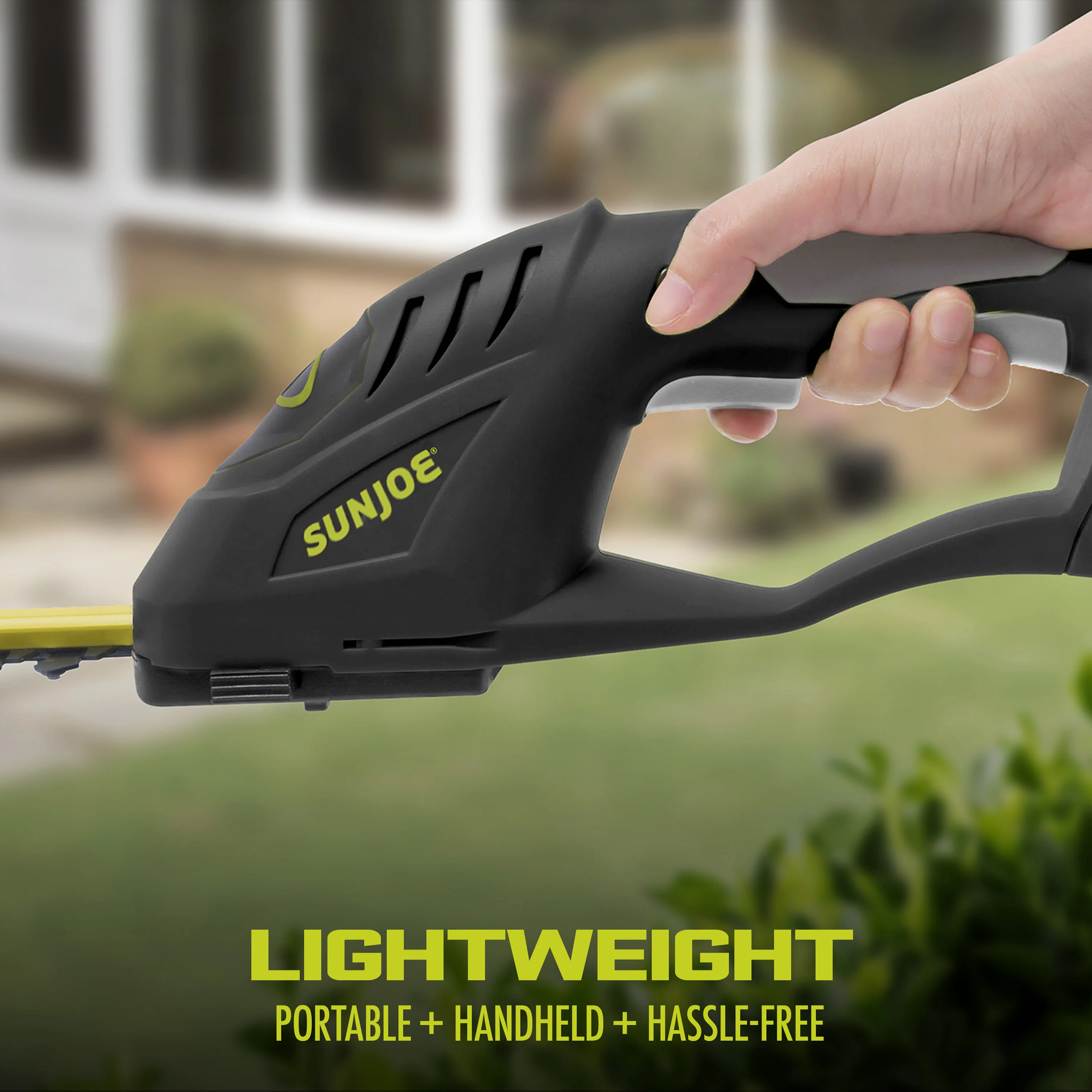 Sun Joe 24-Volt* IONMAX Cordless Handheld Shrubber + Trimmer Kit | 7-Inch | W/ 2.0-Ah Battery + Charger - Image 7